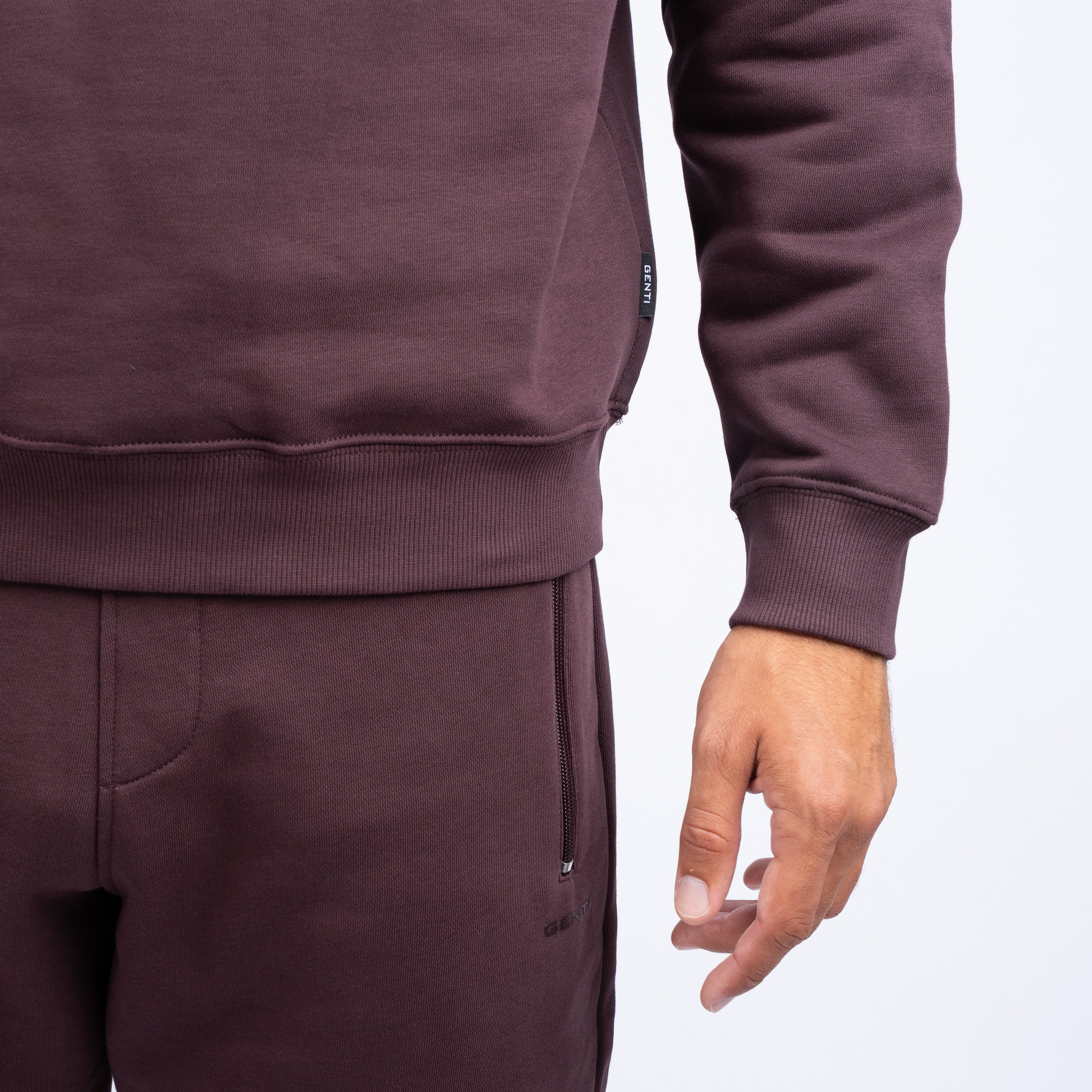 Genti Sweater met Rits Rood | Cotton