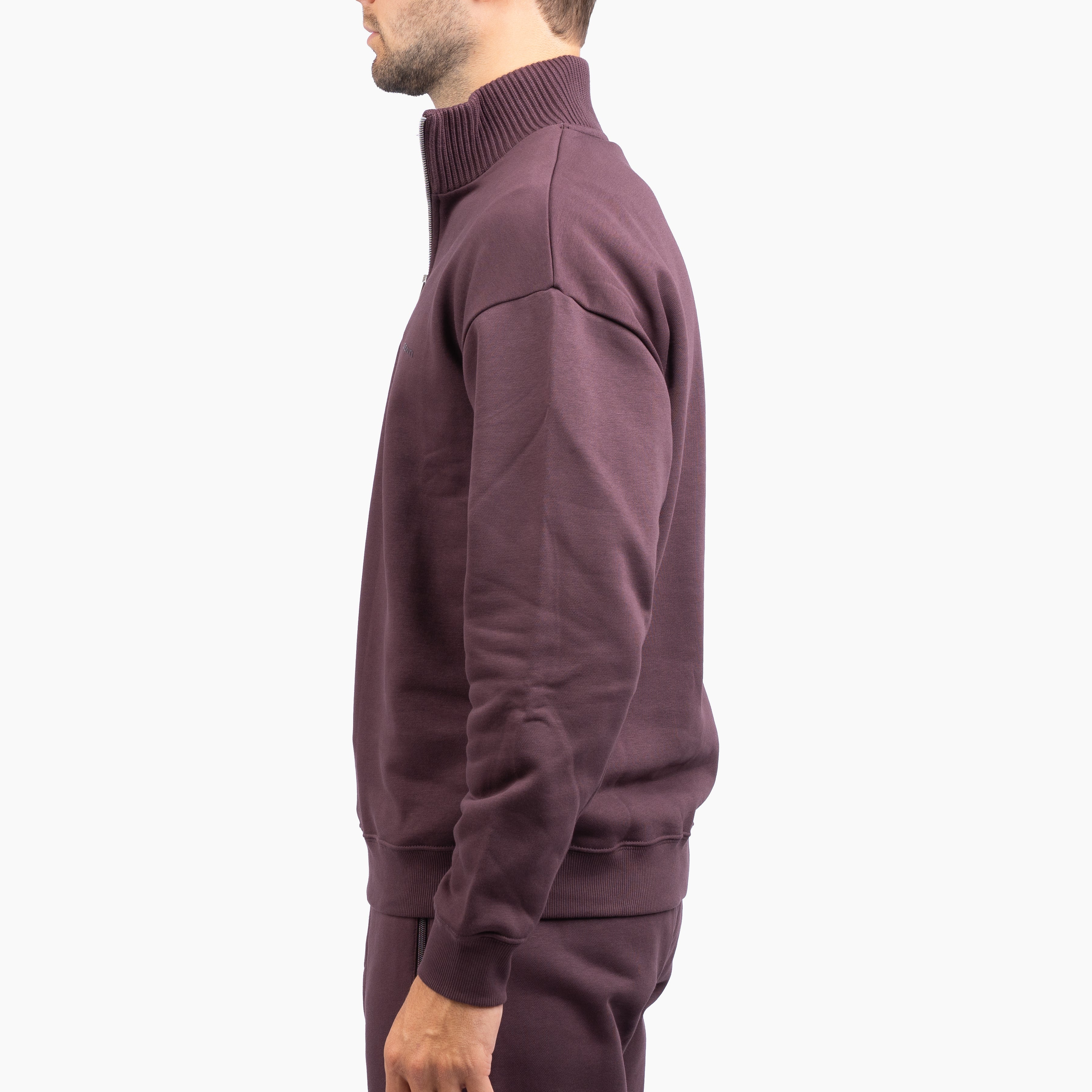 Genti Sweater met Rits Rood | Cotton