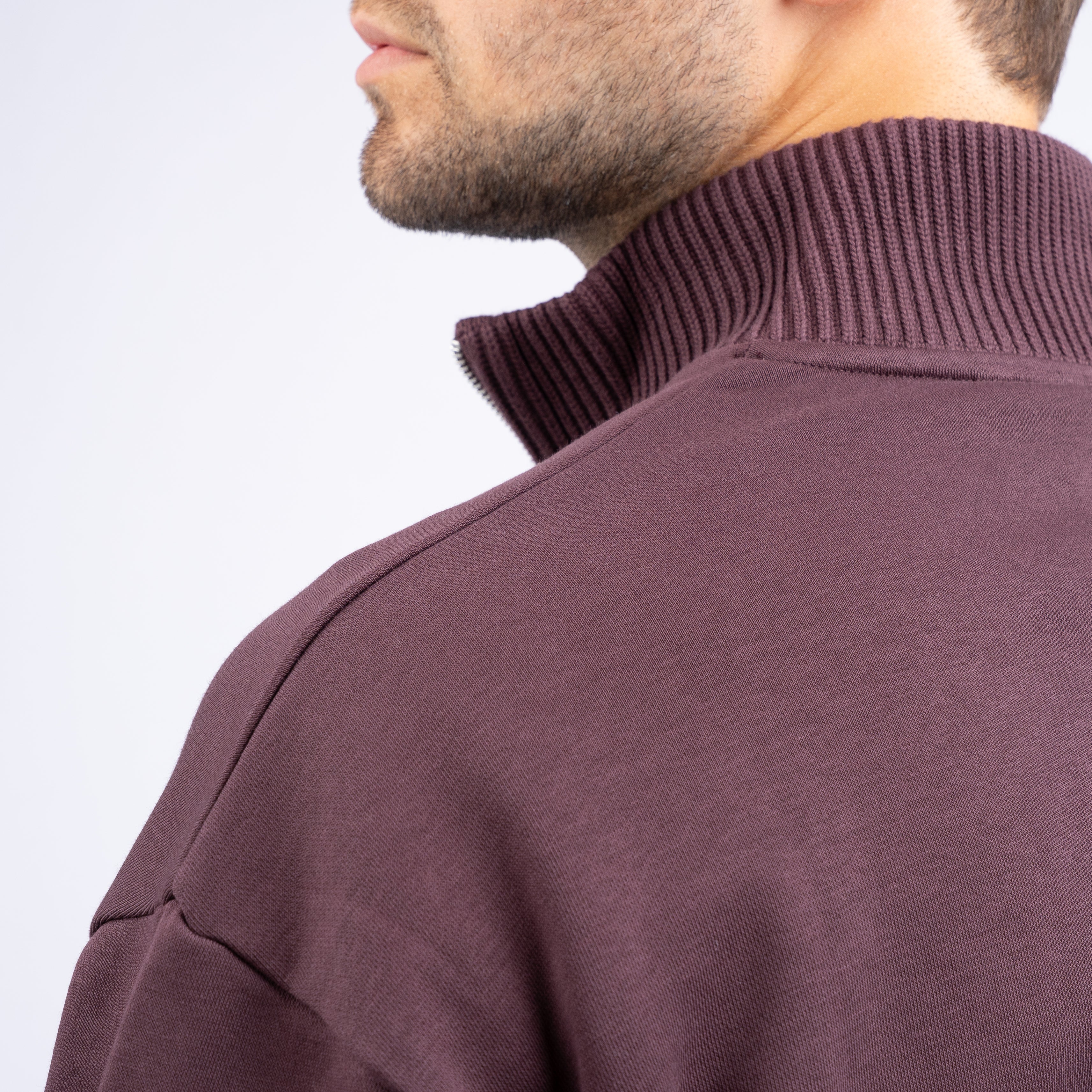 Genti Sweater met Rits Rood | Cotton
