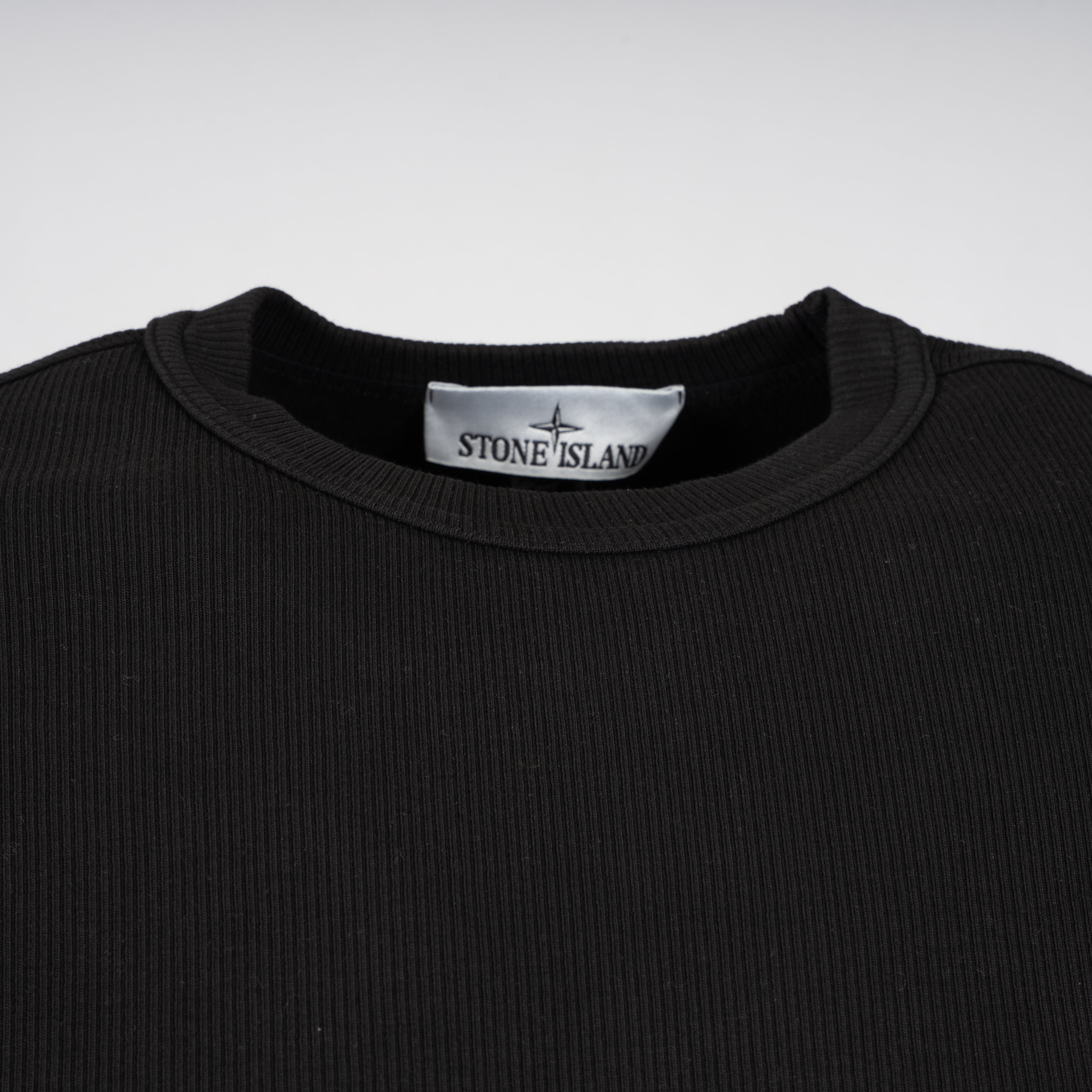 Stone Island Sweater Zwart | Organic Cotton Interlock