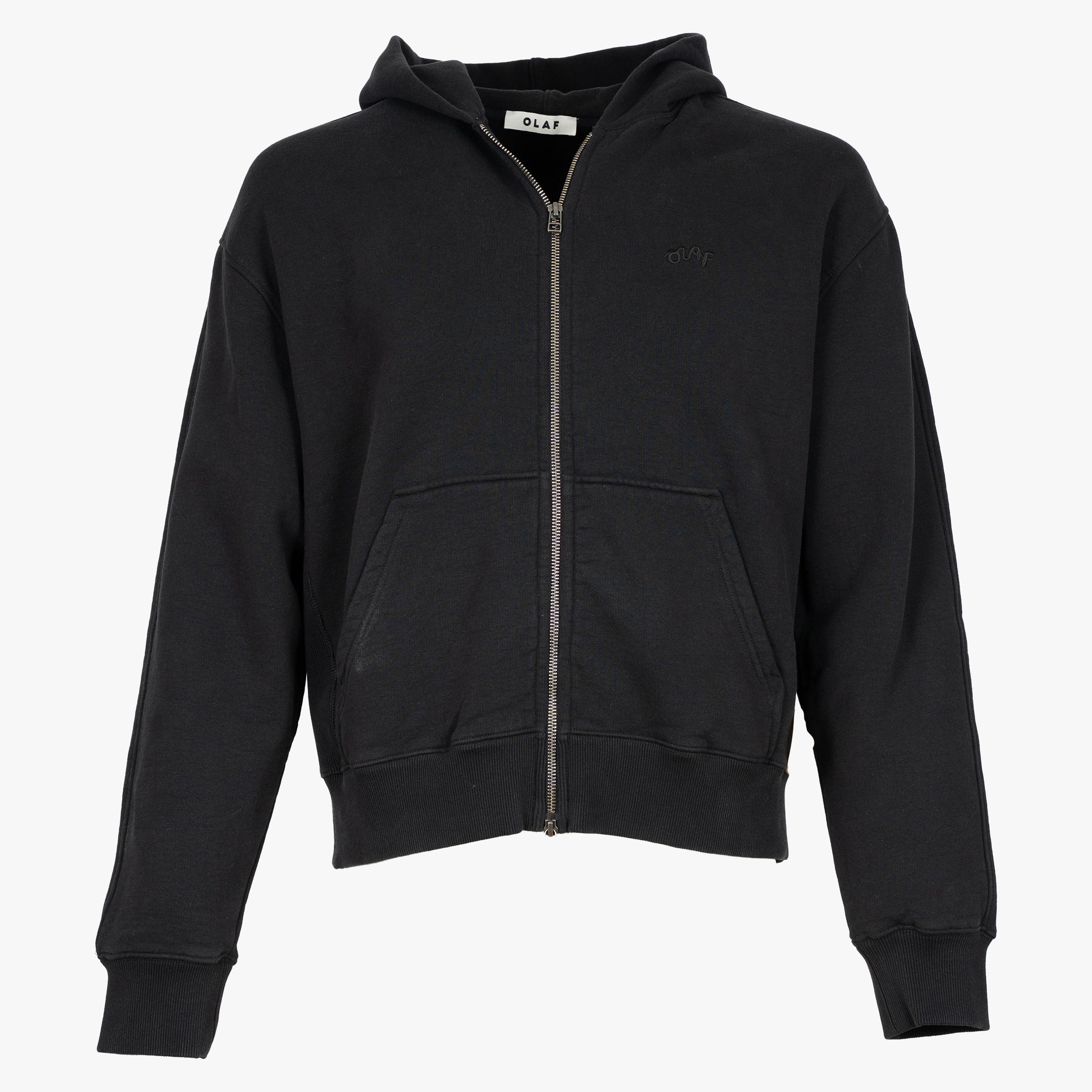 Olaf Vest Zwart | Signature Zip Hoodie