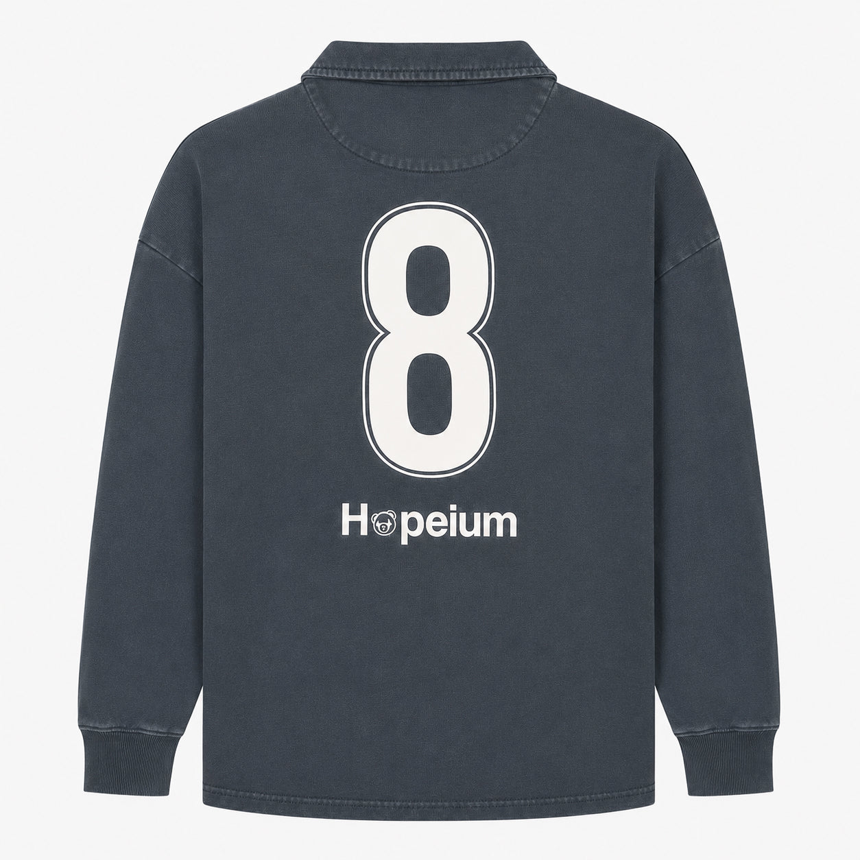 Hopeium Polo Sweater Verwassen Grijs | Football Gandhi