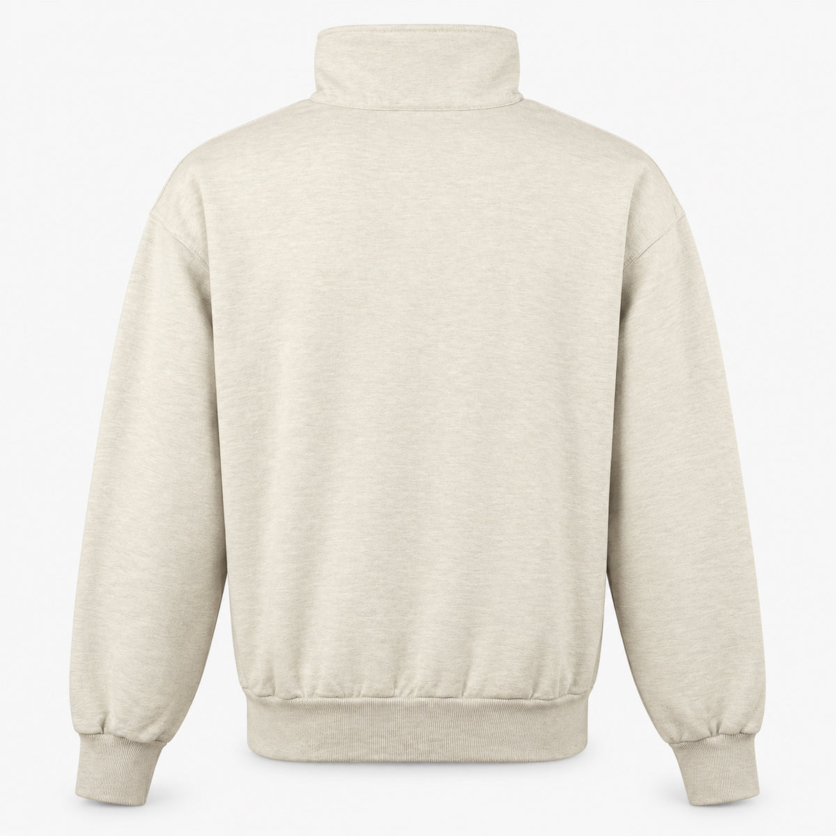Bram's Fruit Sweater met Rits Beige | Script Logo