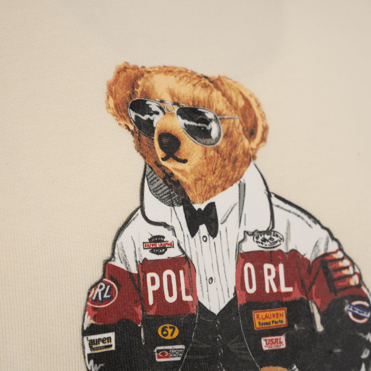 Ralph Lauren Hoodie Crème | Polo Bear