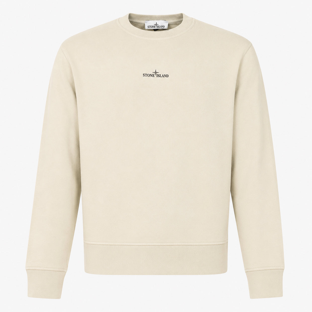 Stone Island Sweater Backprint Beige | Organic Cotton Fleece