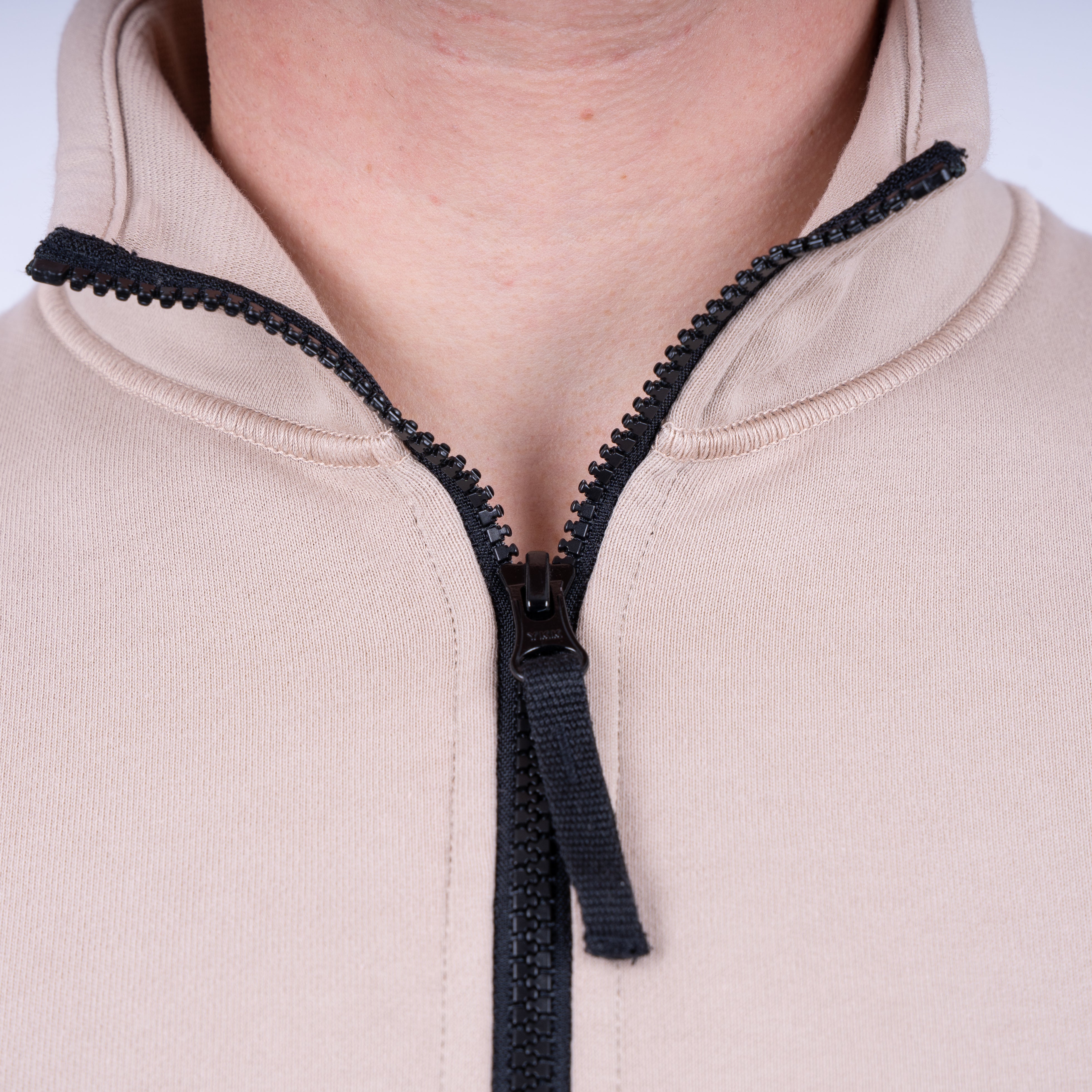 Stone Island Sweater met Rits Zand | Cotton Fleece
