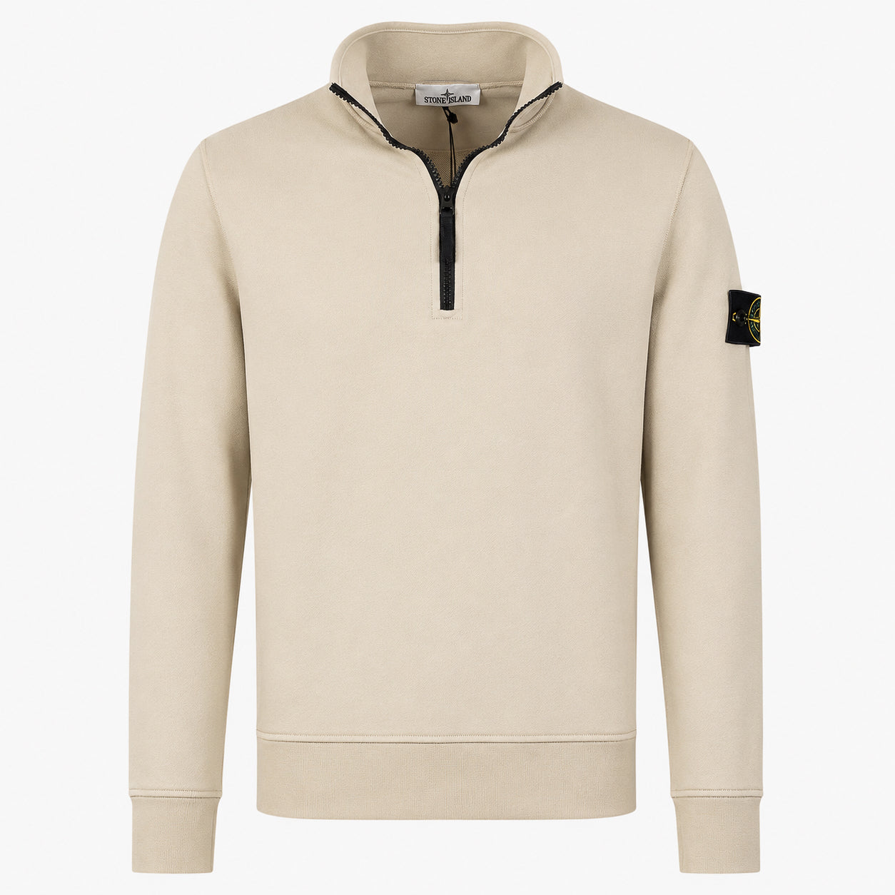 Stone Island Sweater met Rits Beige | Organic Cotton Fleece