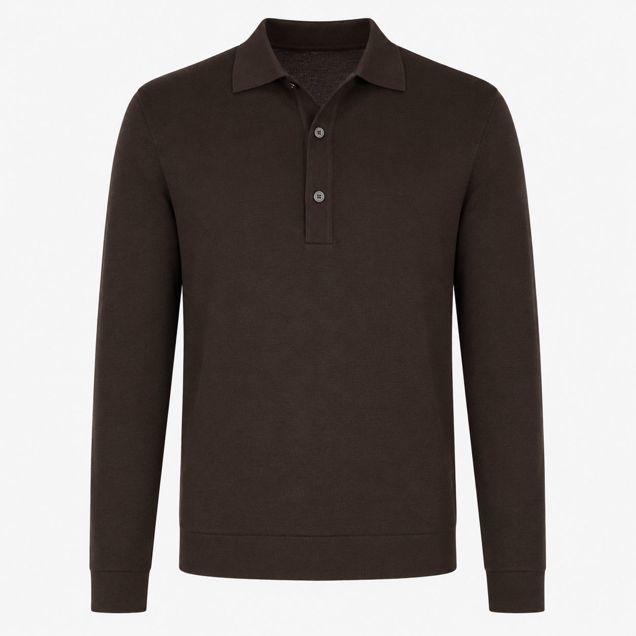 Stefan Brandt Polo Lange Mouw Bruin | LIM 3B FR 30