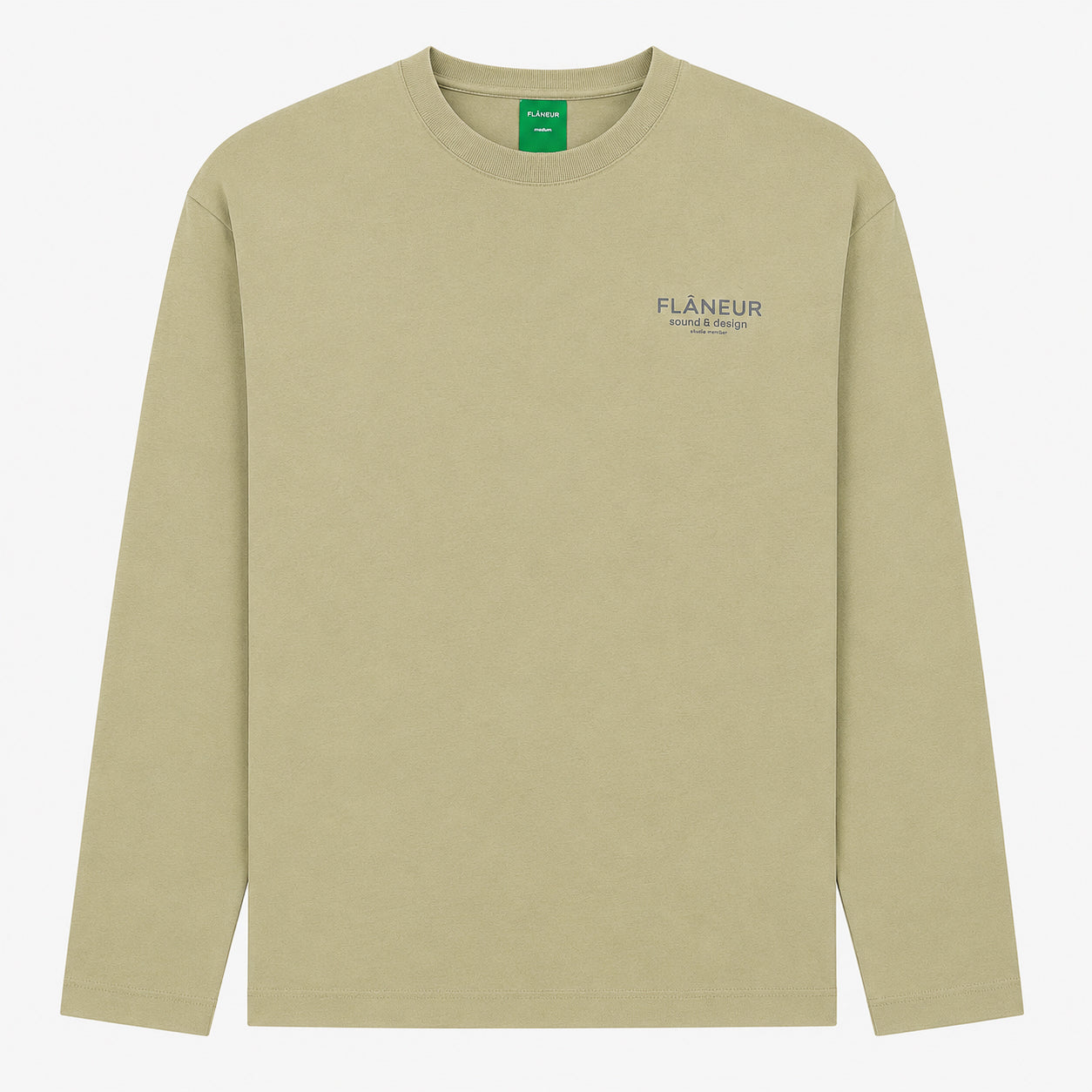 Flaneur Longsleeve Groen | Sound & Design Studio Member