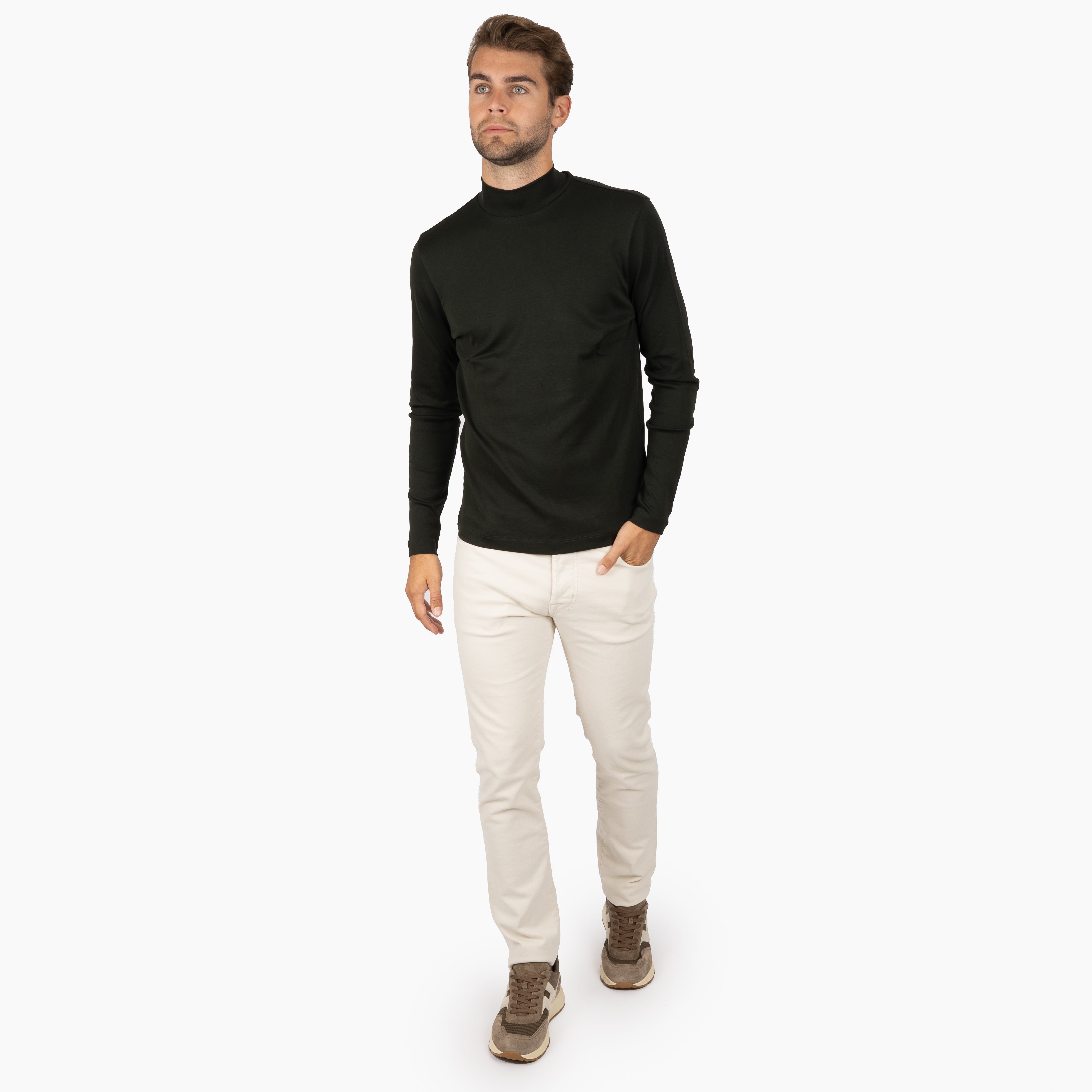 Stefan Brandt Turtleneck Trui Groen | Eli Turtle LA 30