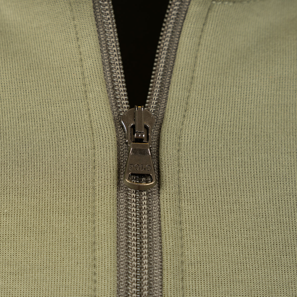 Ralph Lauren Sweater met Rits Groen | Double-Knit