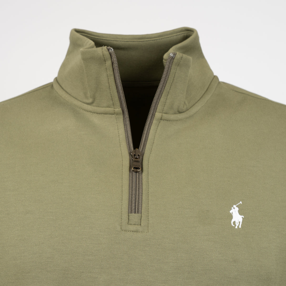 Ralph Lauren Sweater met Rits Groen | Double-Knit