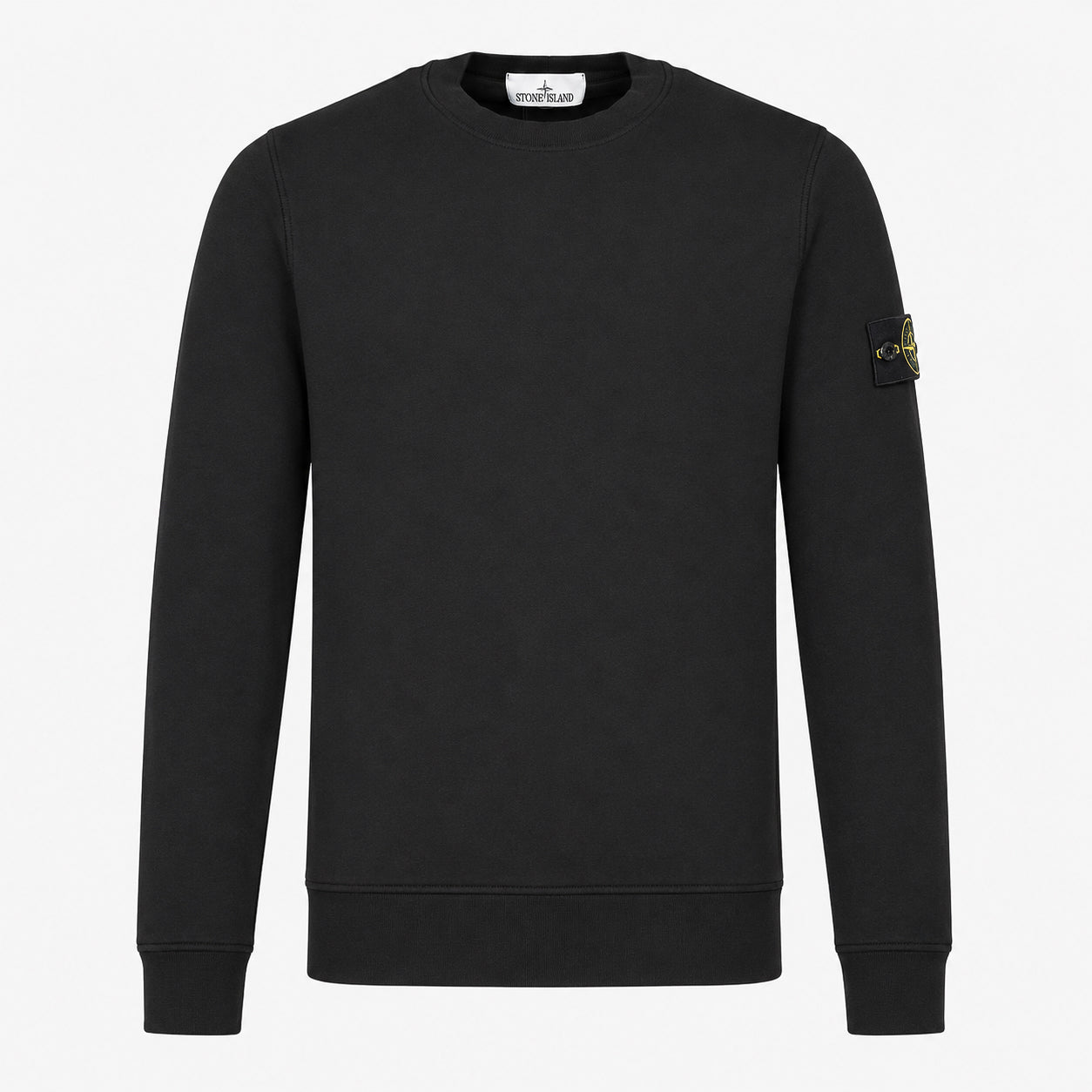 Stone Island Sweater Zwart | Organic Cotton Fleece