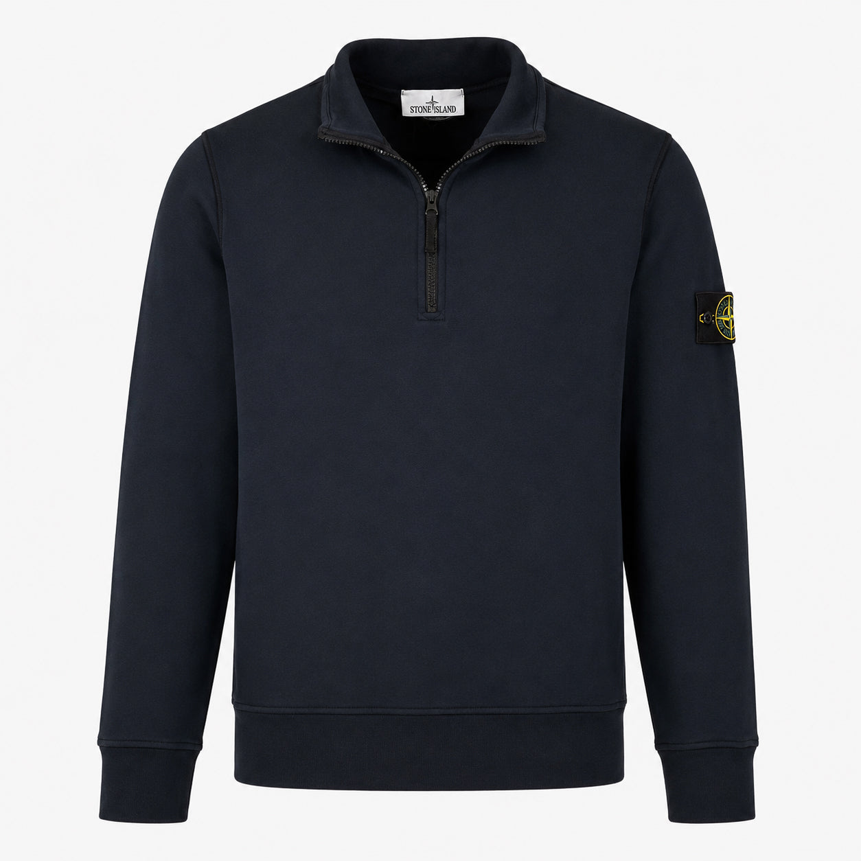 Stone Island Sweater met Rits Blauw | Organic Cotton Fleece
