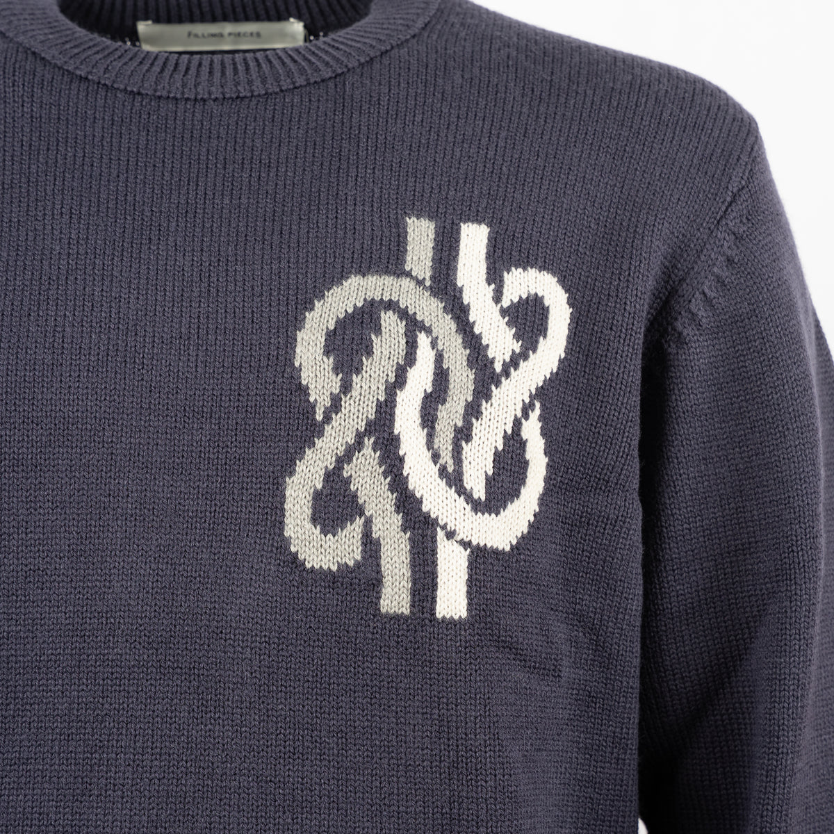 Filling Pieces Gebreide Trui Blauw | Knit Sweater Knot