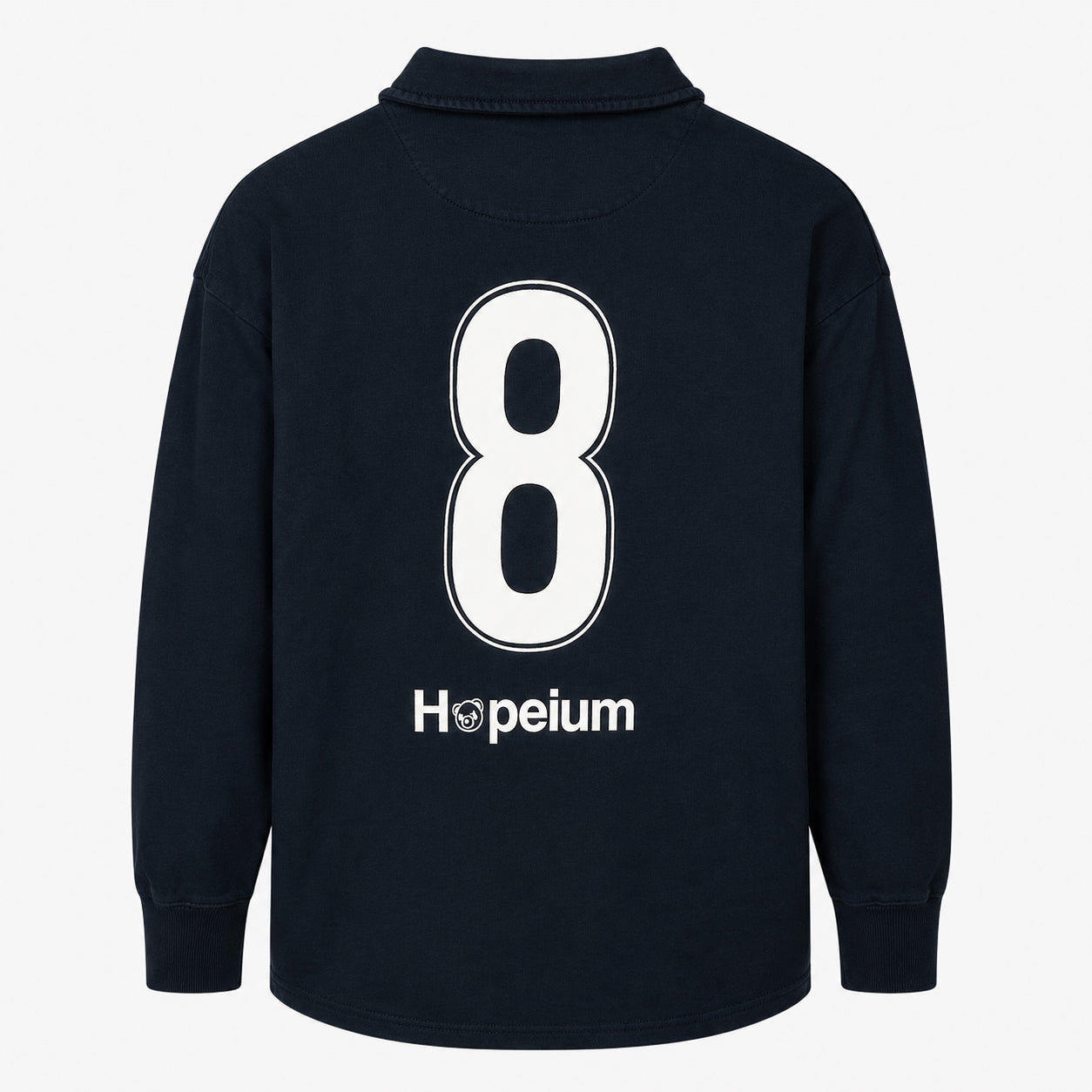 Hopeium Polo Sweater Verwassen Blauw | Football Gandhi
