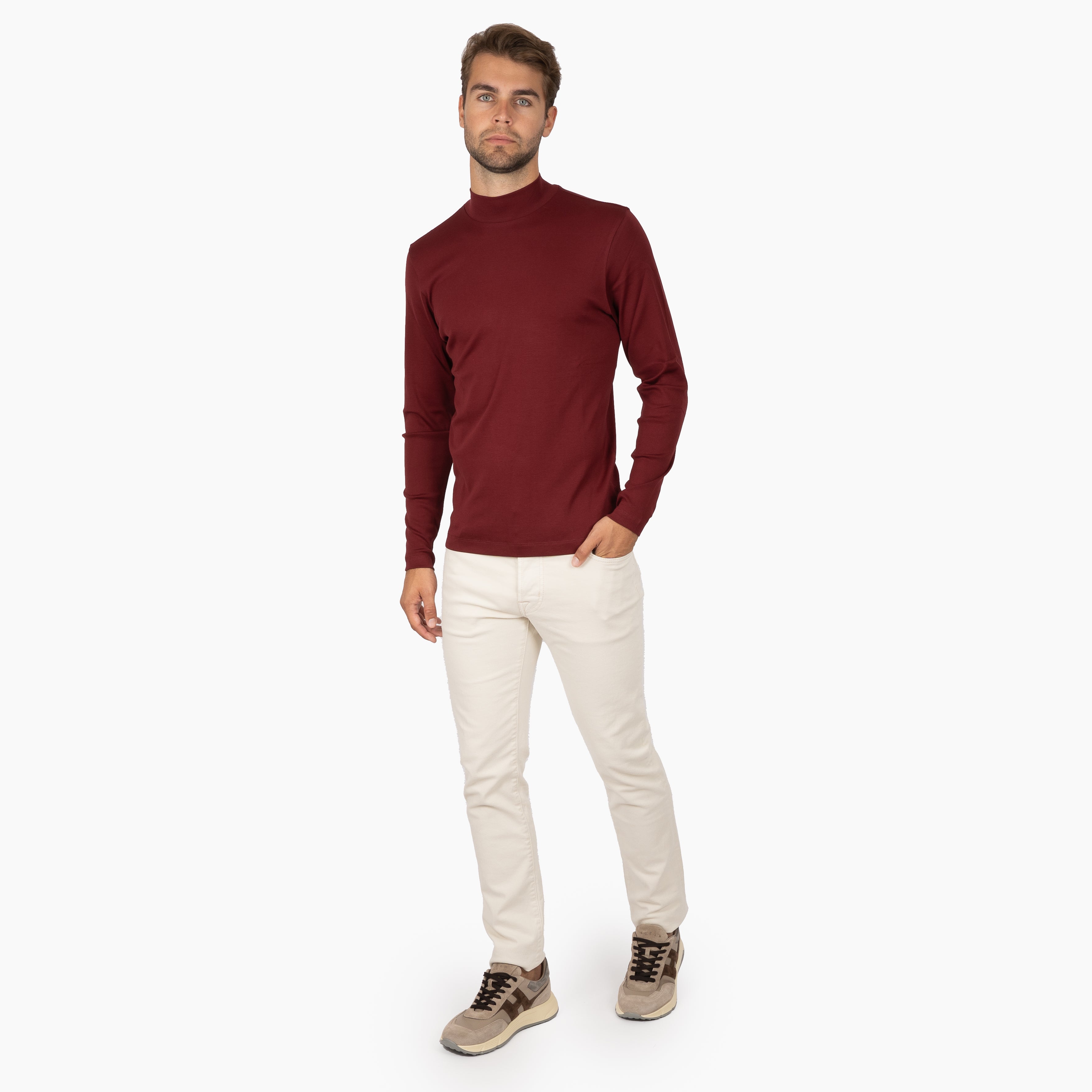 Stefan Brandt Turtleneck Trui Bordeaux Rood | Eli Turtle LA 30