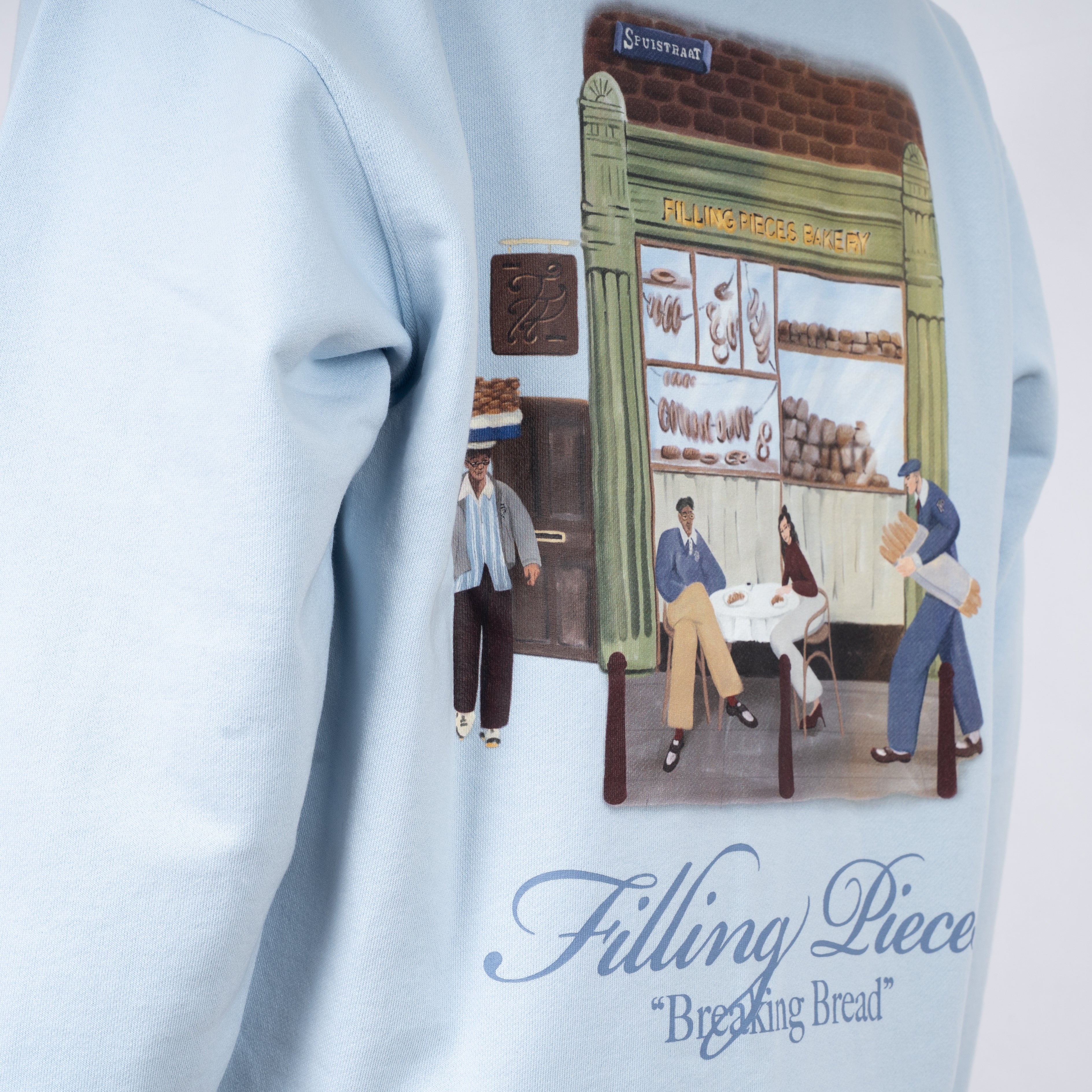 Filling Pieces Sweater Backprint Lichtblauw | Bakery