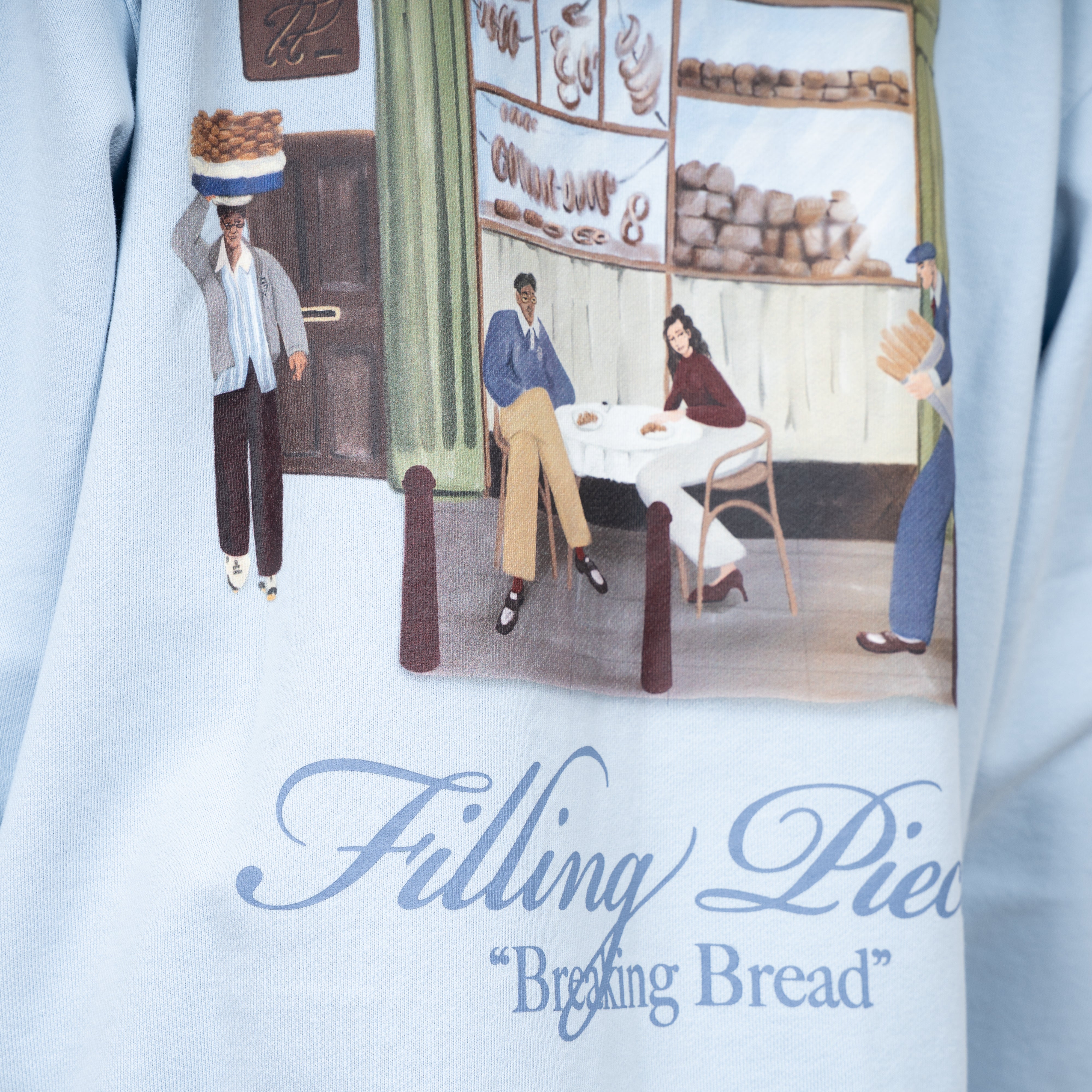 Filling Pieces Sweater Backprint Lichtblauw | Bakery