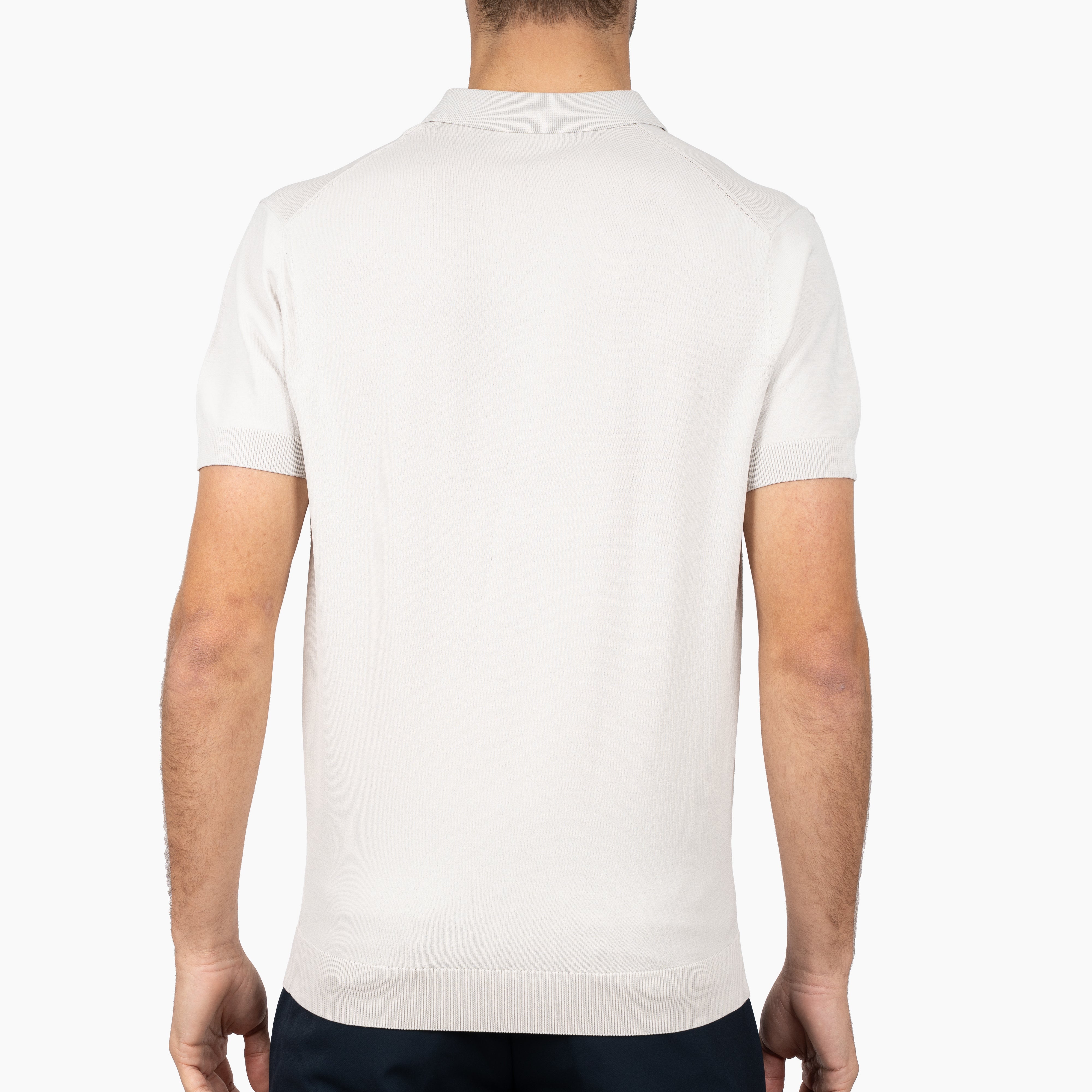 SEVEN DIALS Technische Polo met Rits Lichtgrijs | Osric