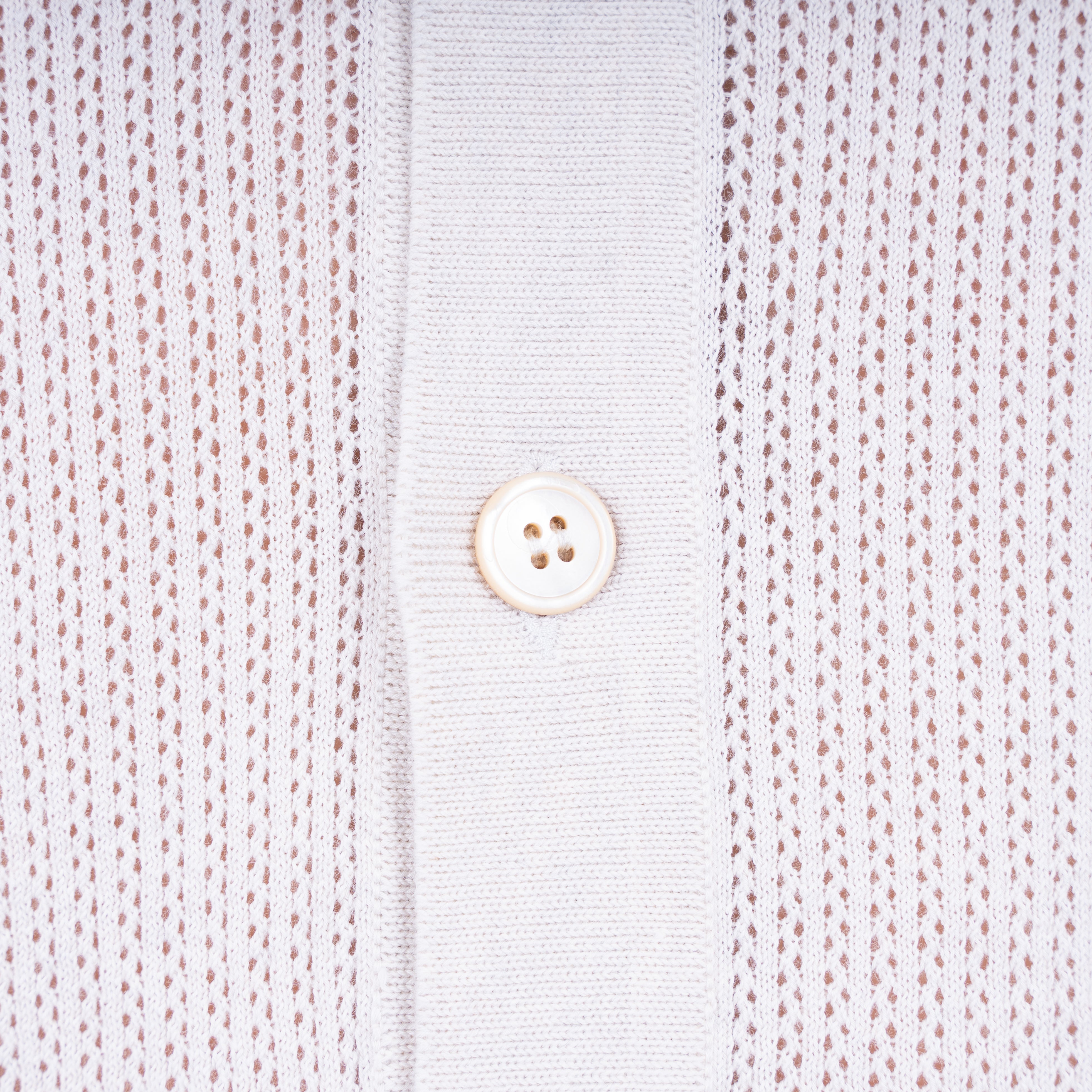 Gran Sasso Doorknoop Polo Off-White | Fresh Cotton
