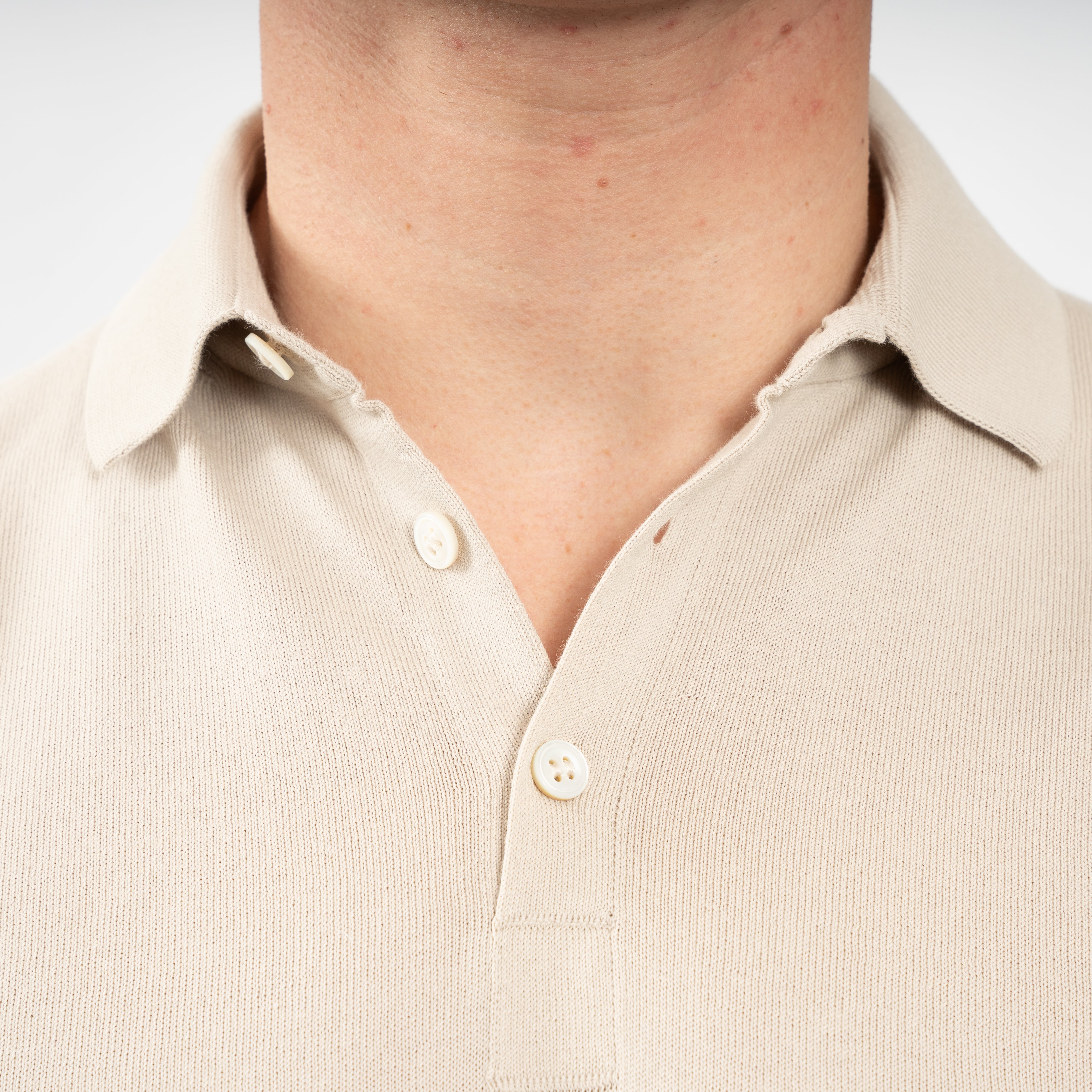 Gran Sasso Polo Beige | Fresh Cotton
