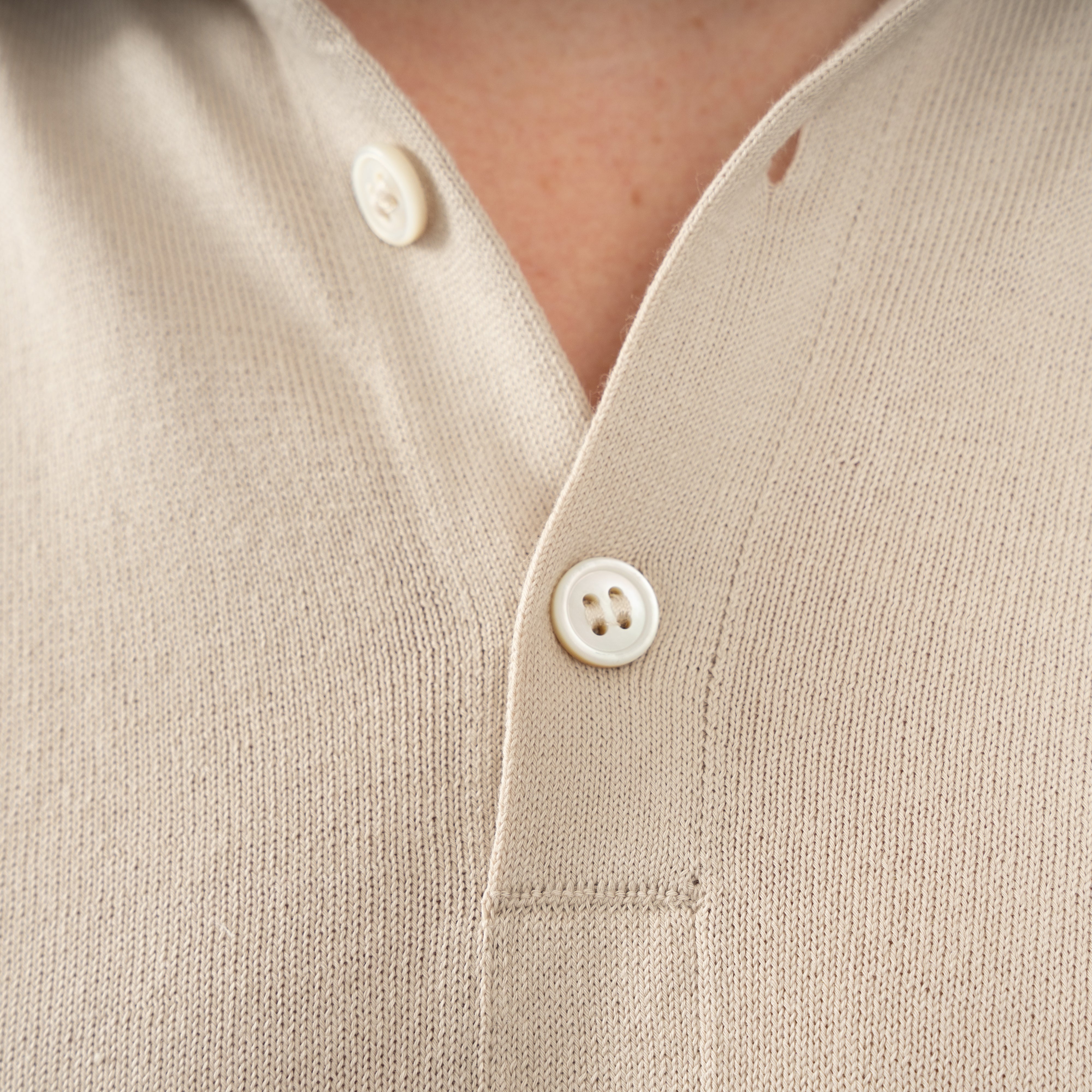 Gran Sasso Polo Beige | Fresh Cotton