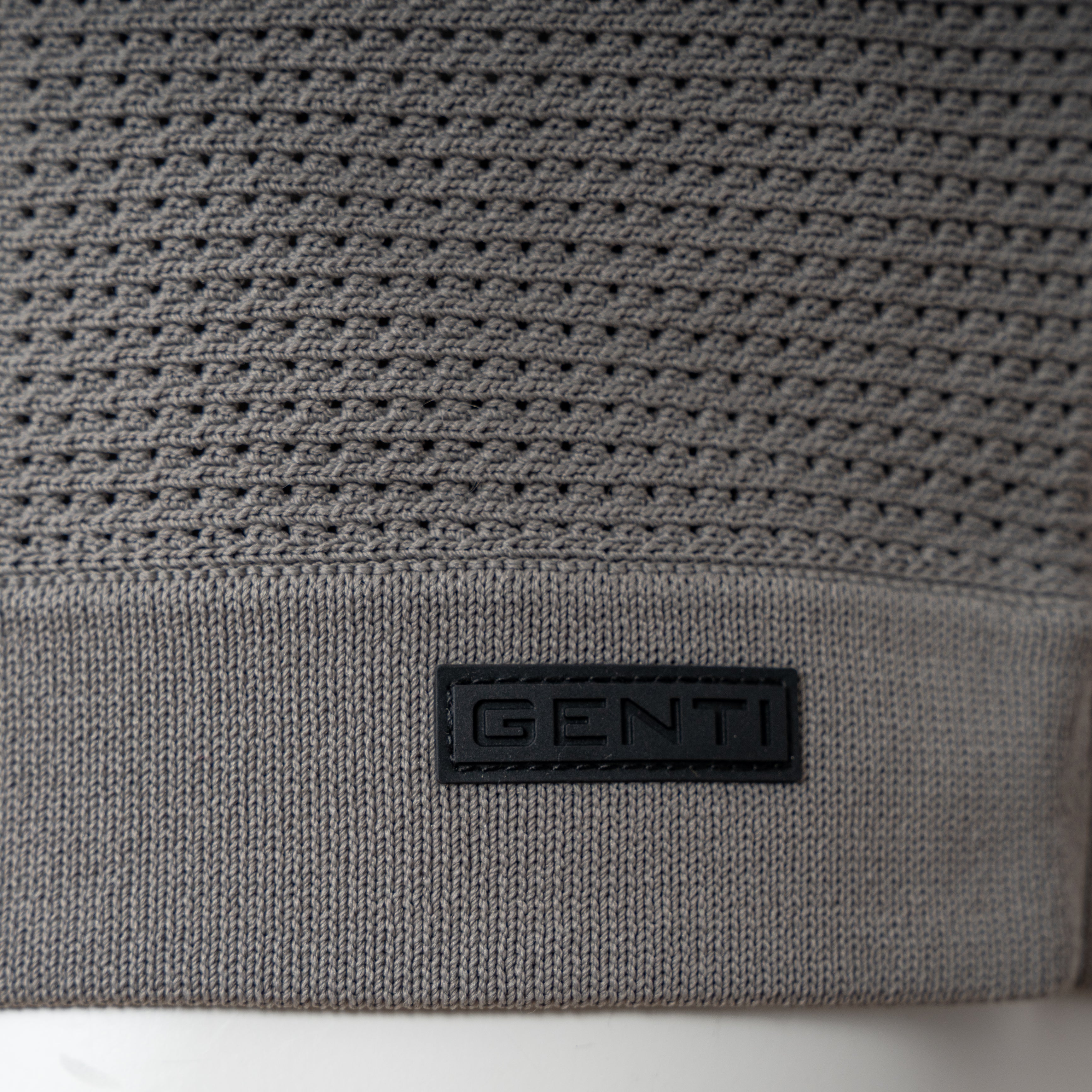 Genti Buttonless Polo Taupe | Cool Dry