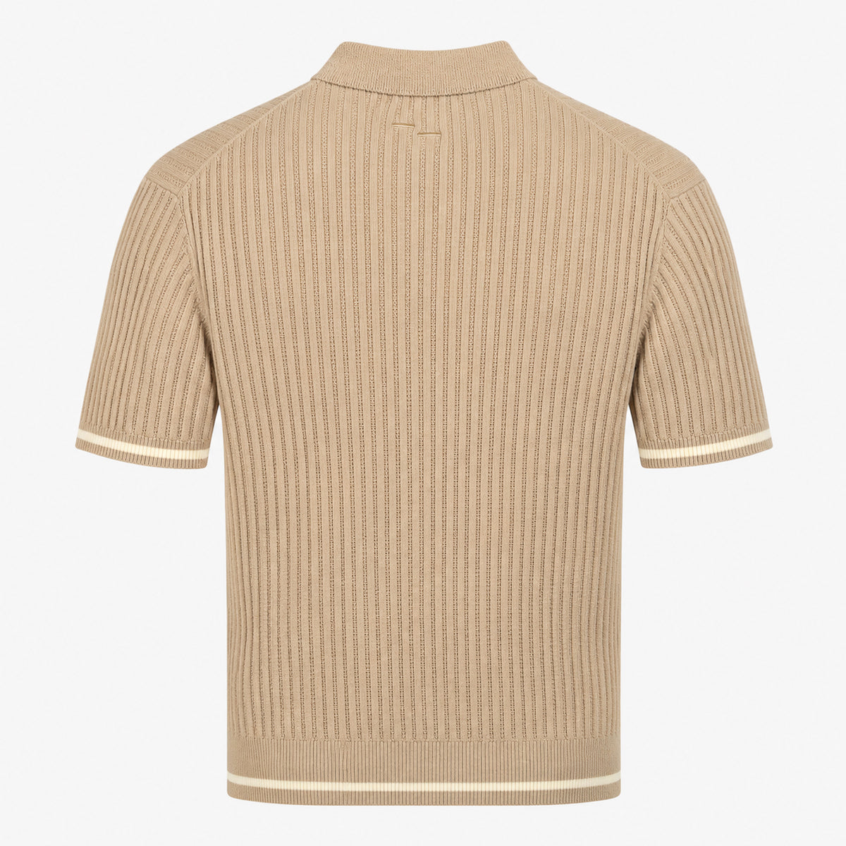 Filling Pieces Gebreide Polo Beige | Knit Polo Boucle