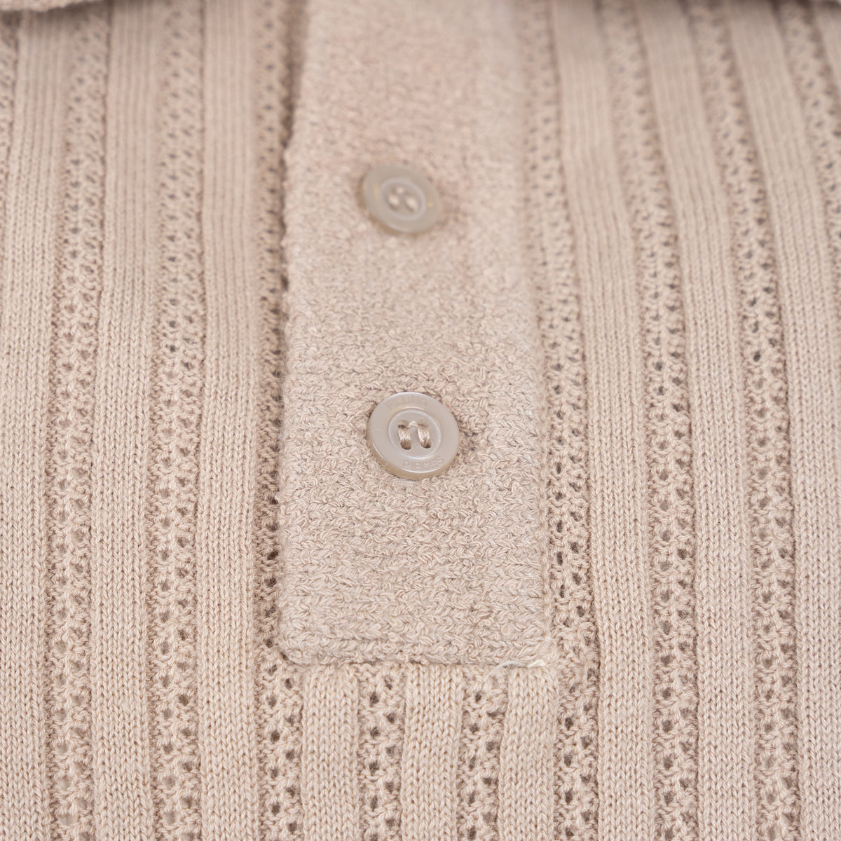 Filling Pieces Gebreide Polo Beige | Knit Polo Boucle