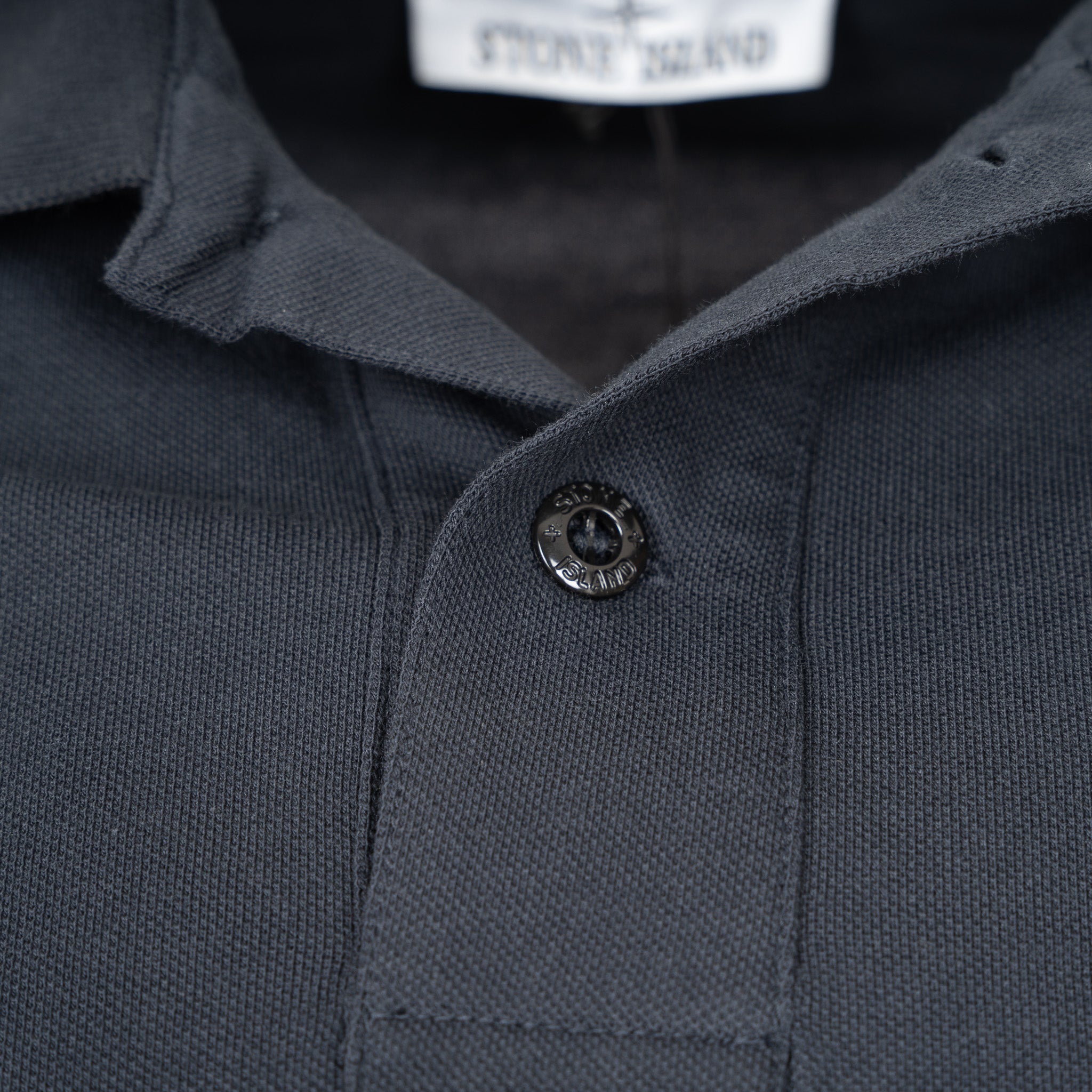 Stone Island Polo Blauw | Organic Cotton Piqué