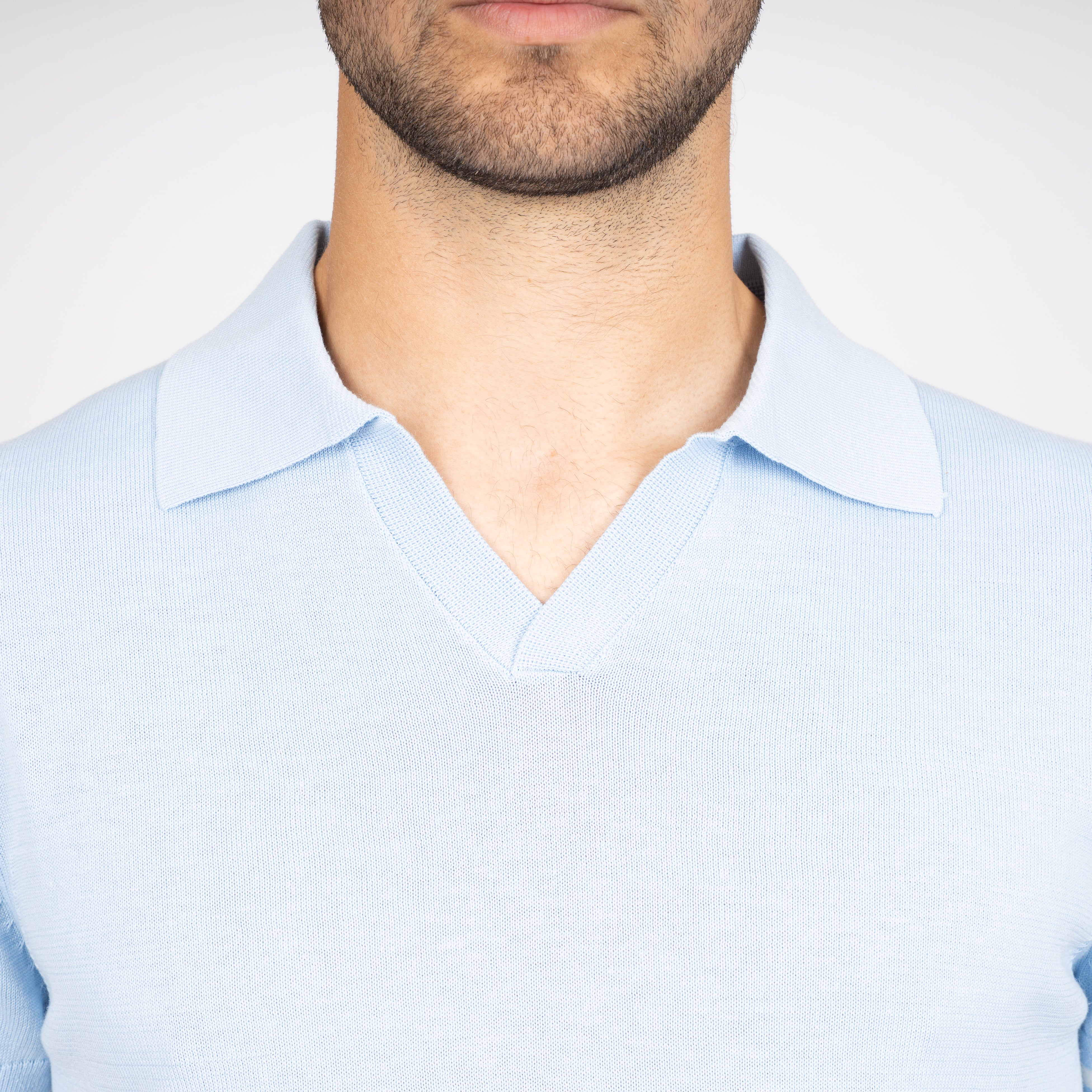 SEVEN DIALS Buttonless Polo Lichtblauw | Fido