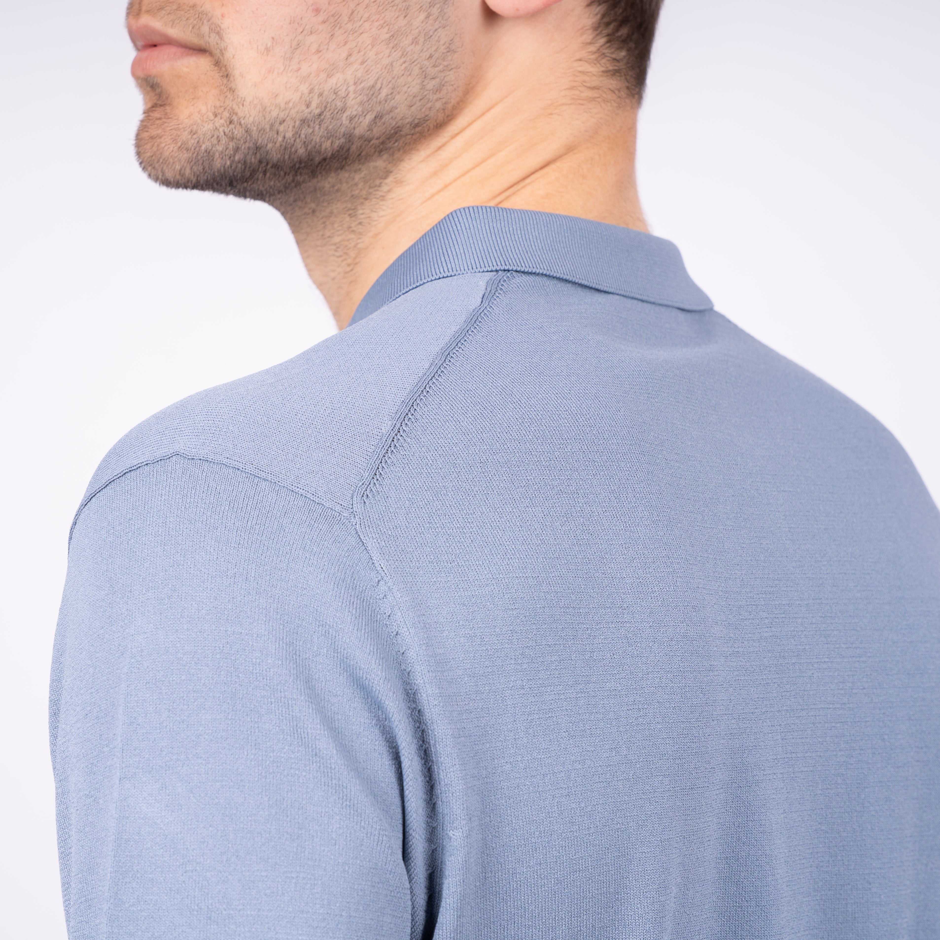 SEVEN DIALS Technische Polo met Rits Staalblauw | Osric