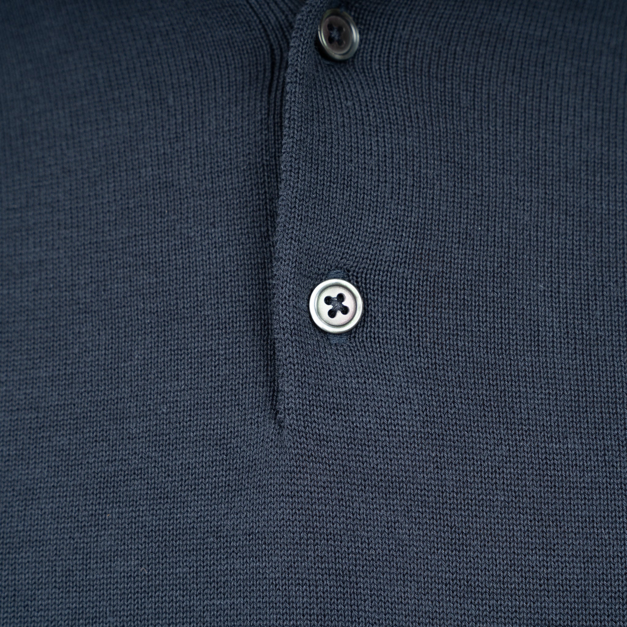 SEVEN DIALS Gebreide Polo Donkerblauw | Fillin