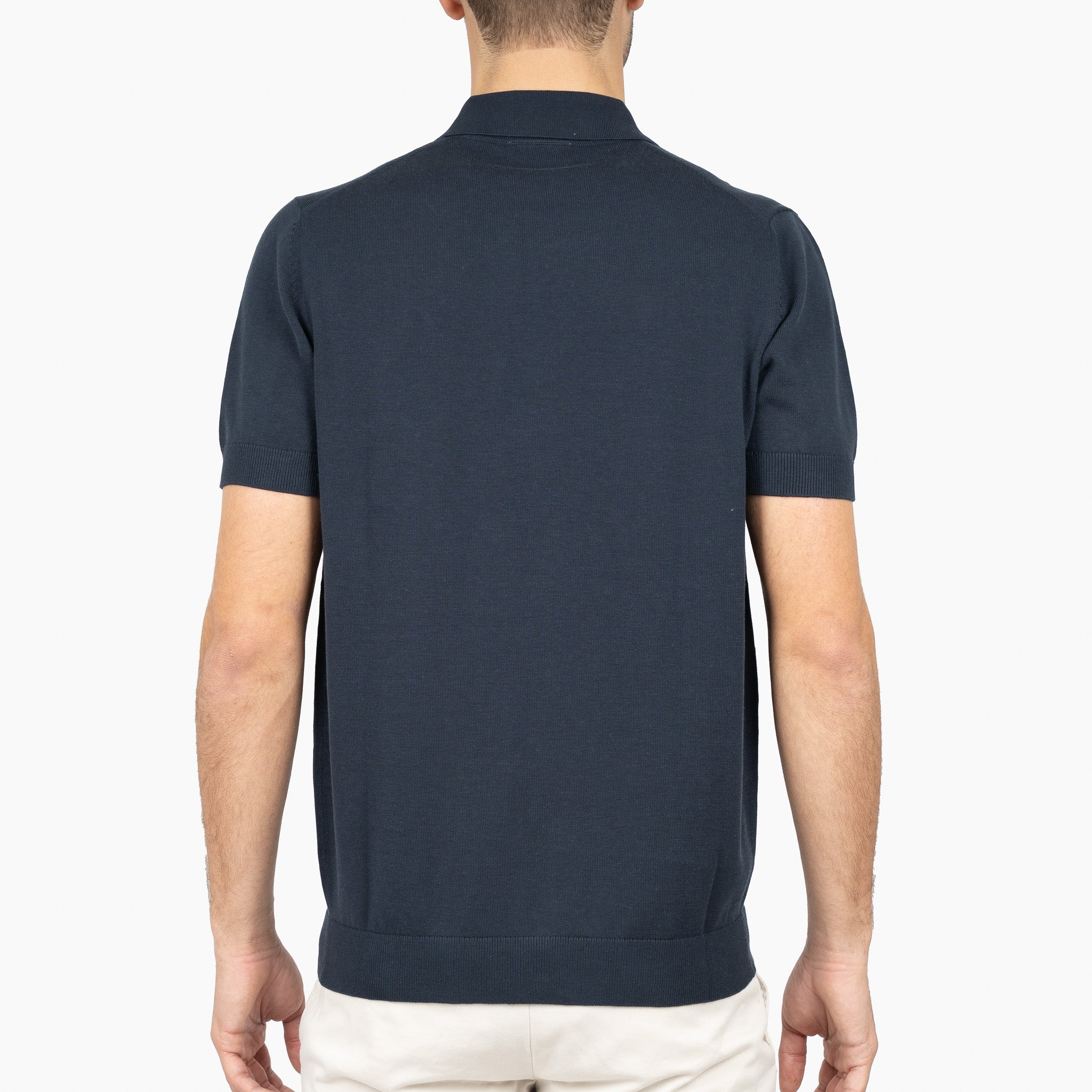 SEVEN DIALS Gebreide Doorknoop Polo Blauw | Rudy