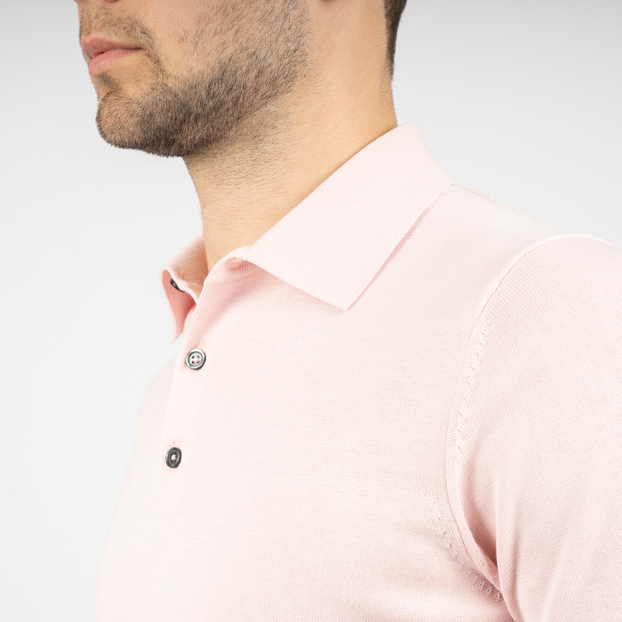 SEVEN DIALS Gebreide Polo Roze | Fillin