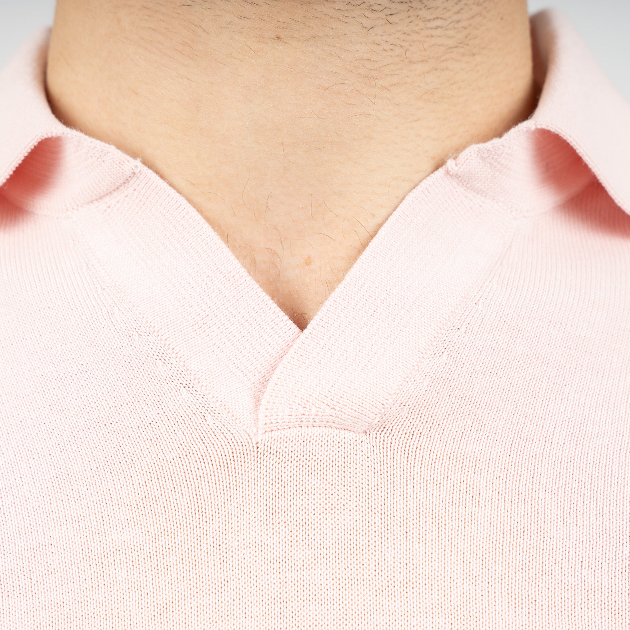 SEVEN DIALS Gebreide Buttonless Polo Roze | Dyche