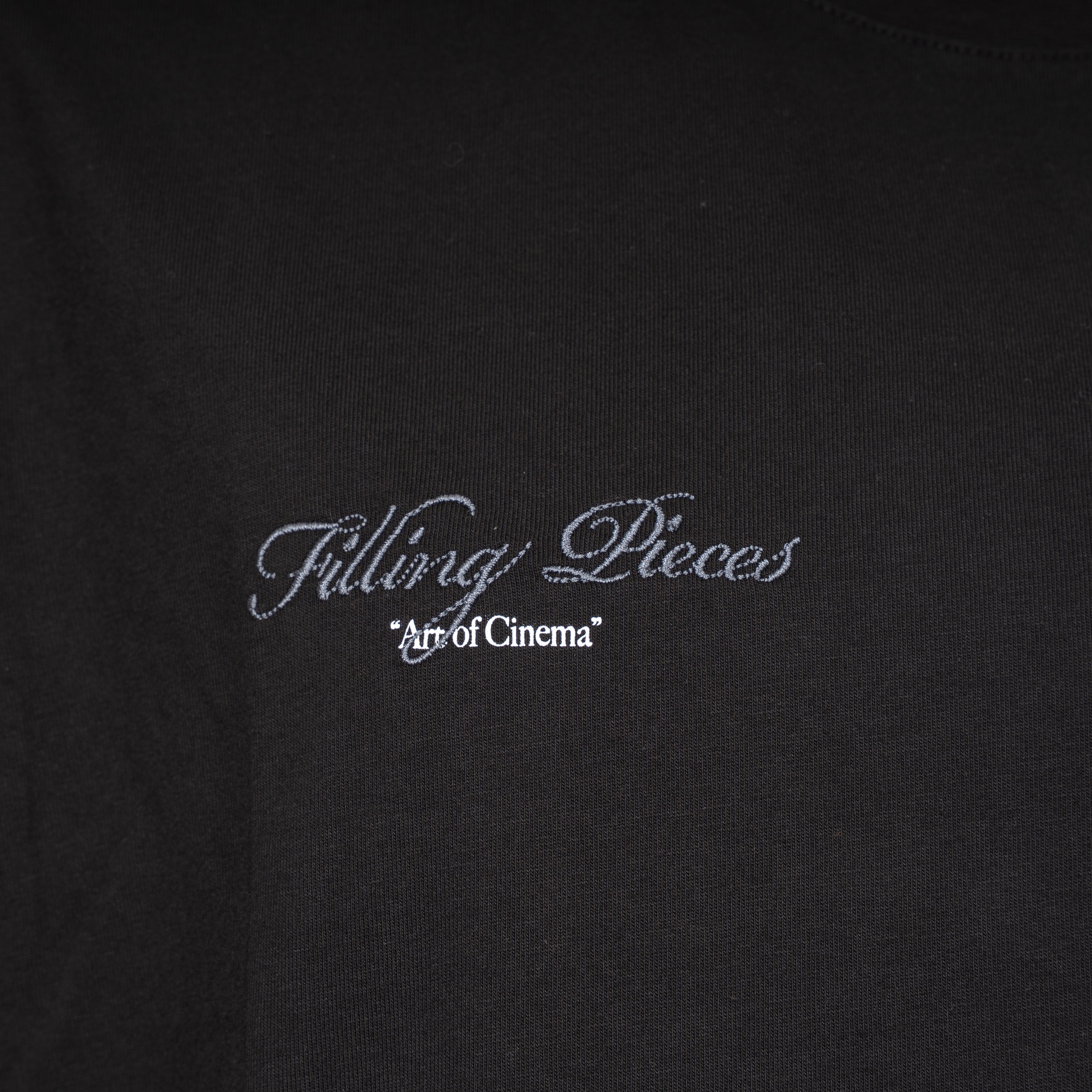 Filling Pieces T-Shirt Backprint Zwart | Boxy Chrome Trophy Black