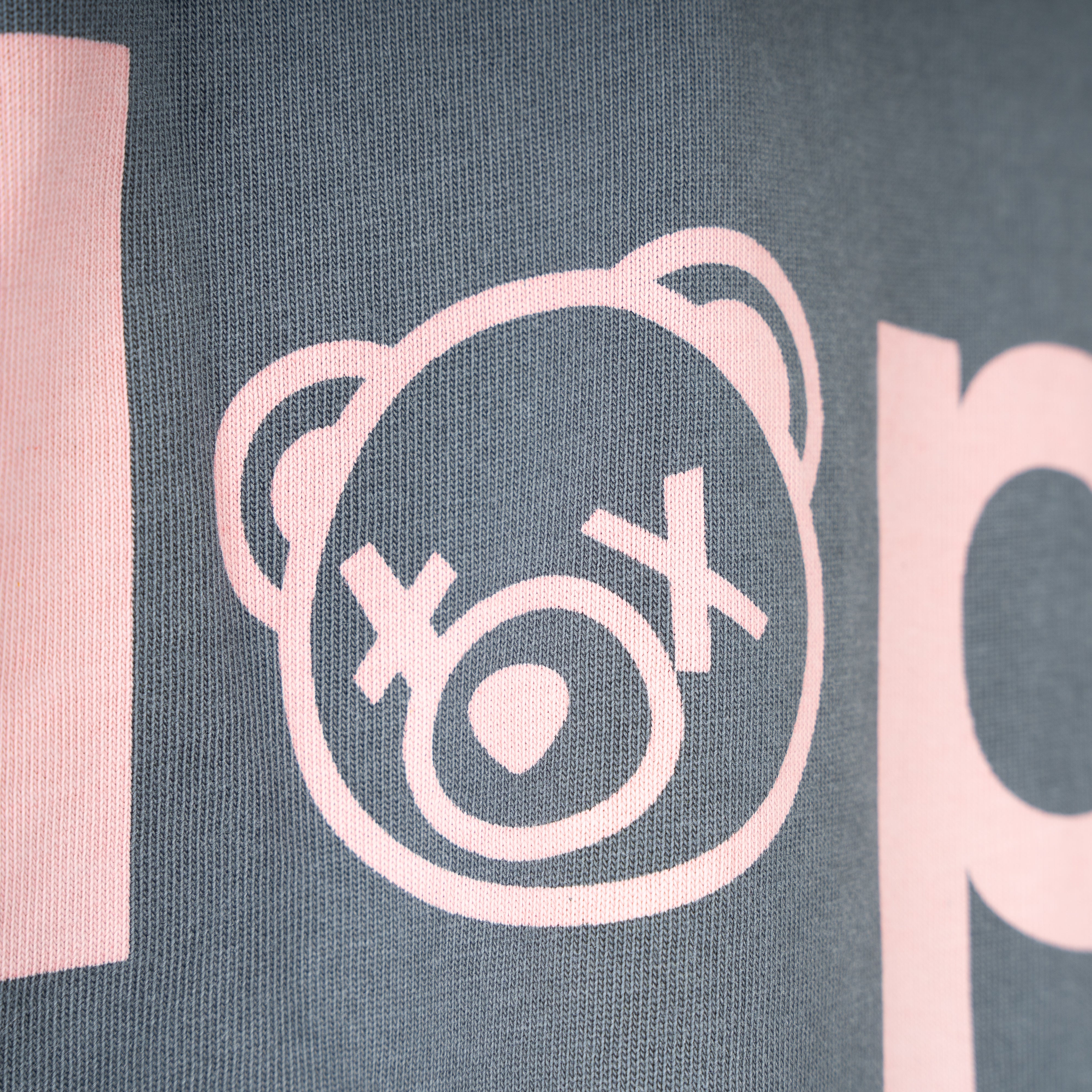 Hopeium T-Shirt Backprint Verwassen Grijs | Logo Tee