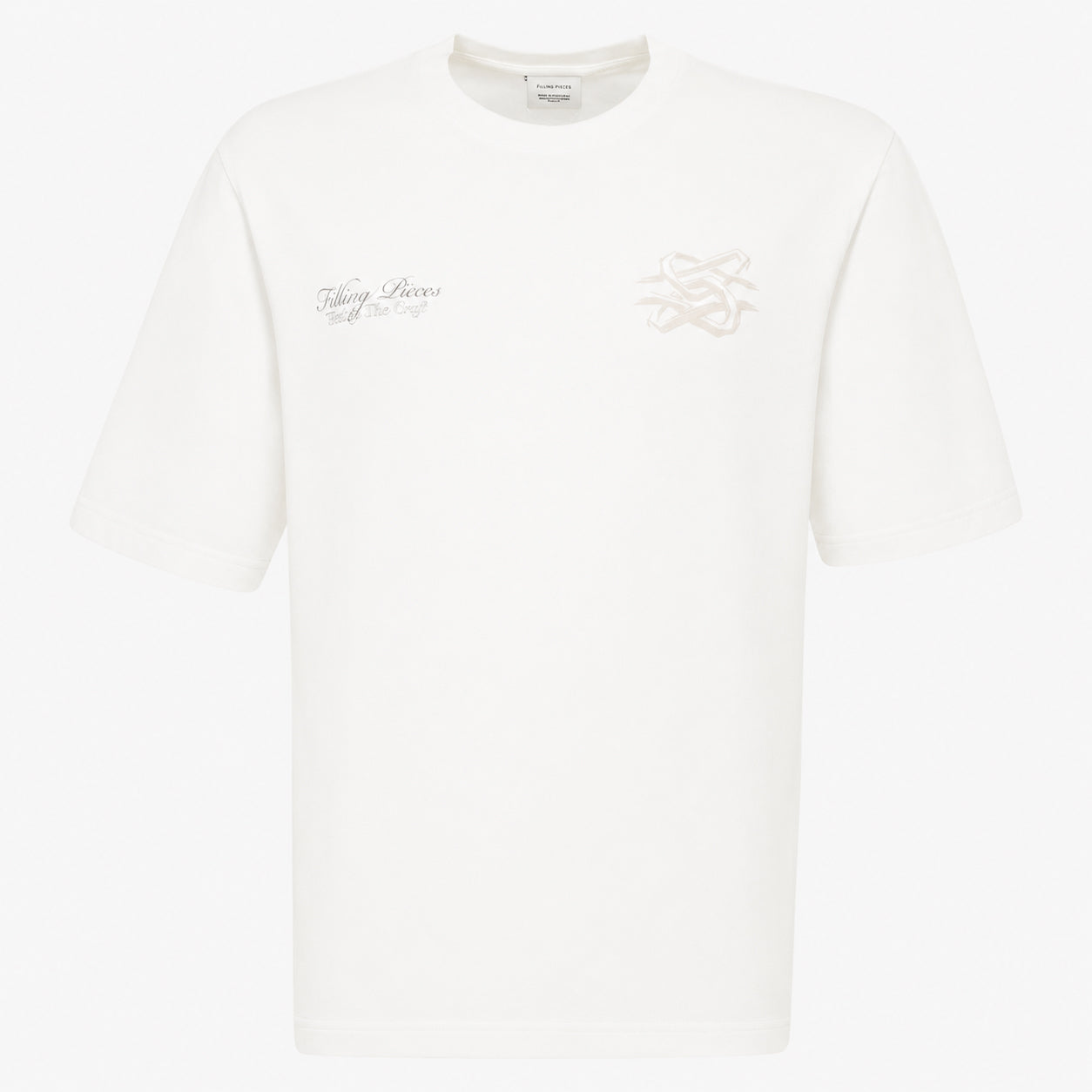 Filling Pieces T-Shirt Backprint Wit | Boxy Bridge The Gap