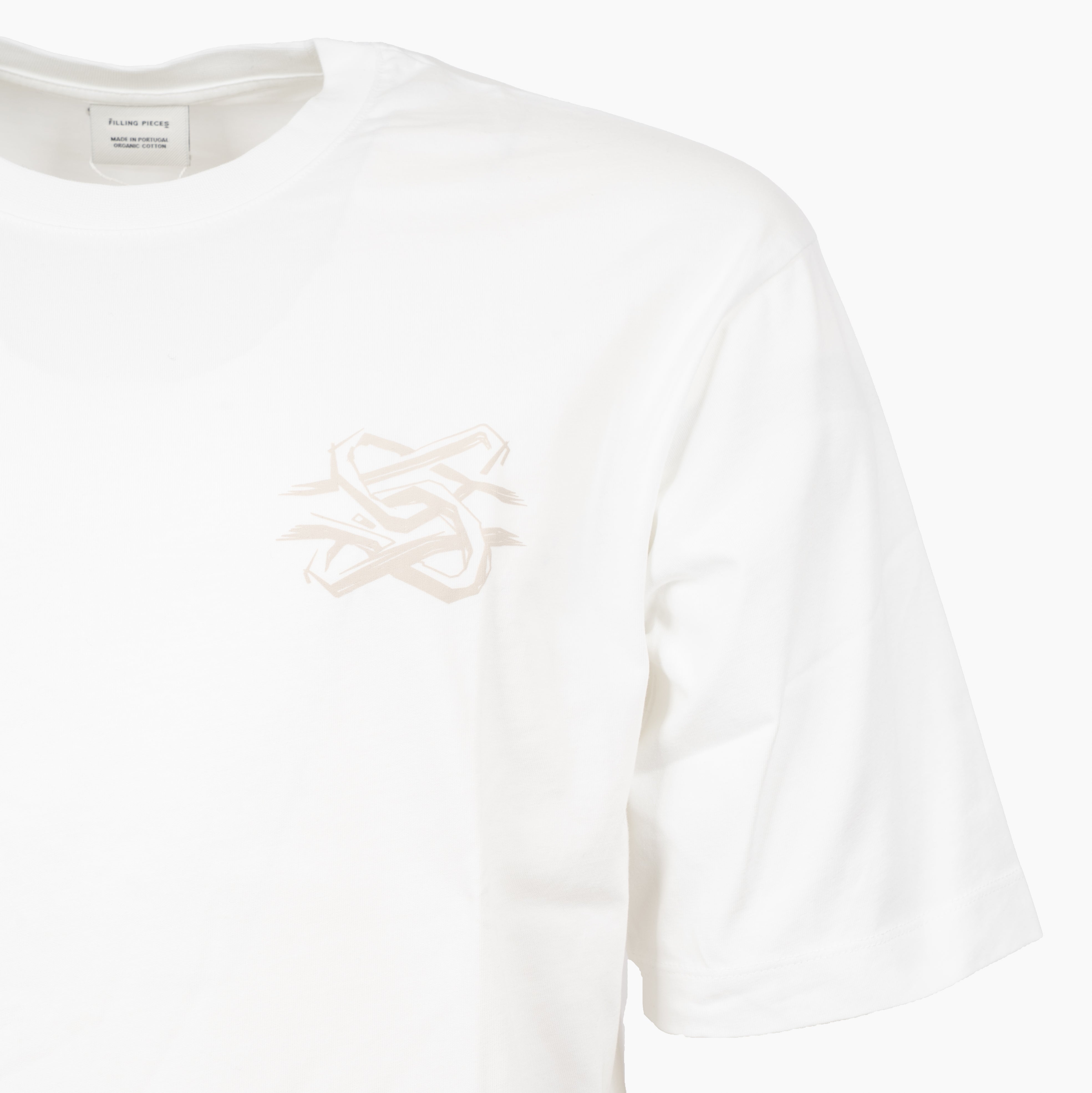Filling Pieces T-Shirt Backprint Wit | Boxy Bridge The Gap