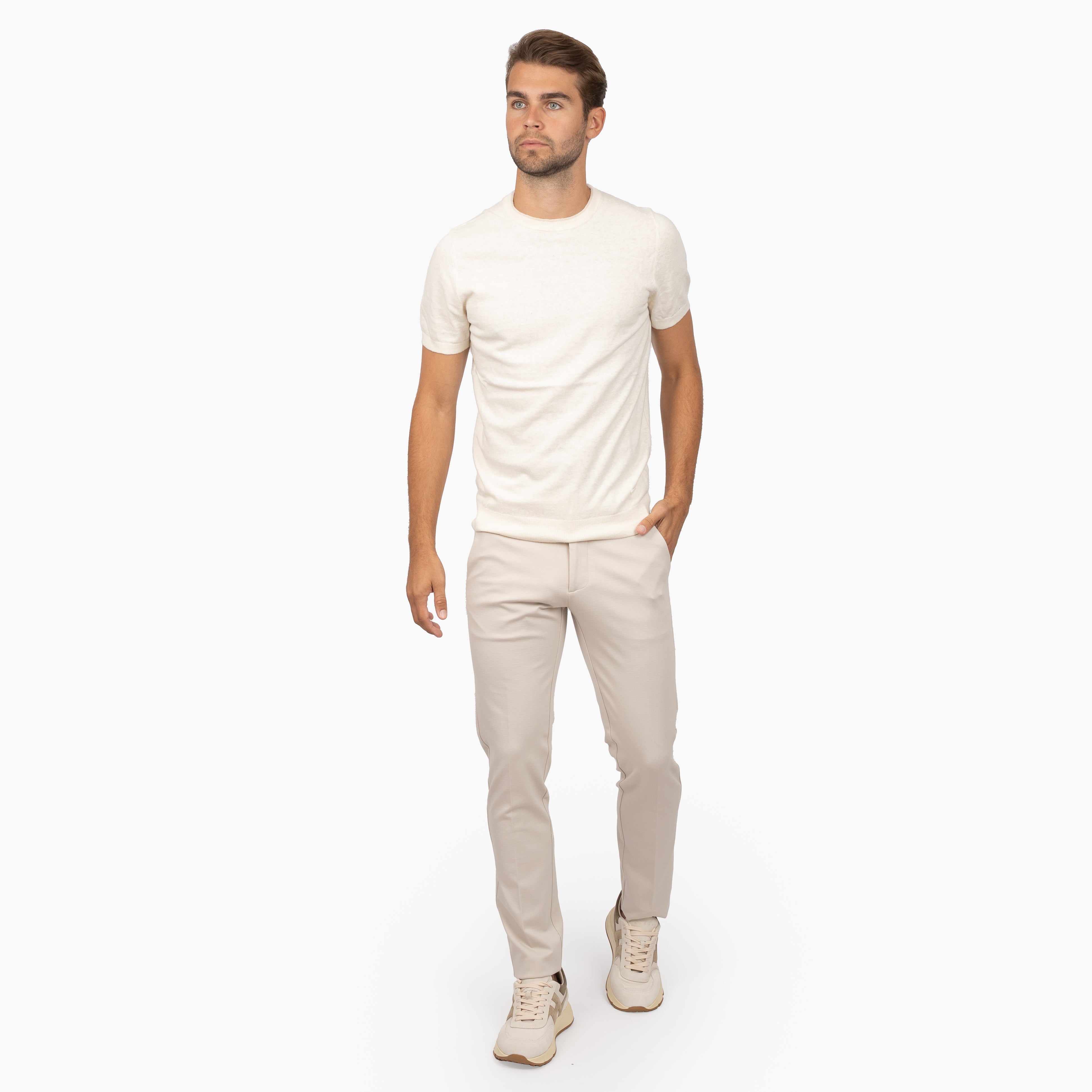 SEVEN DIALS Gebreid T-Shirt Off-White | Bennet