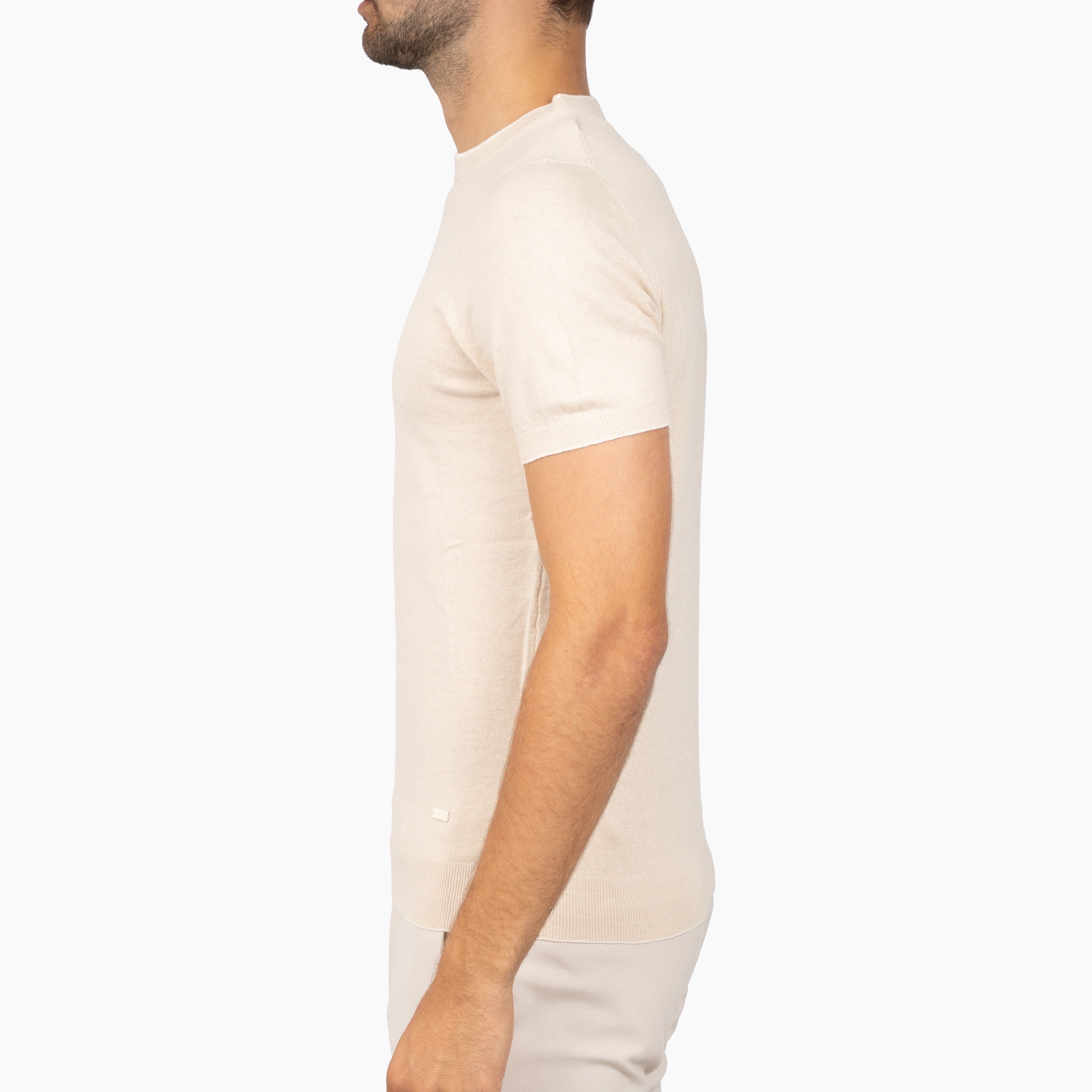 SEVEN DIALS Gebreid T-Shirt Beige | Bennet