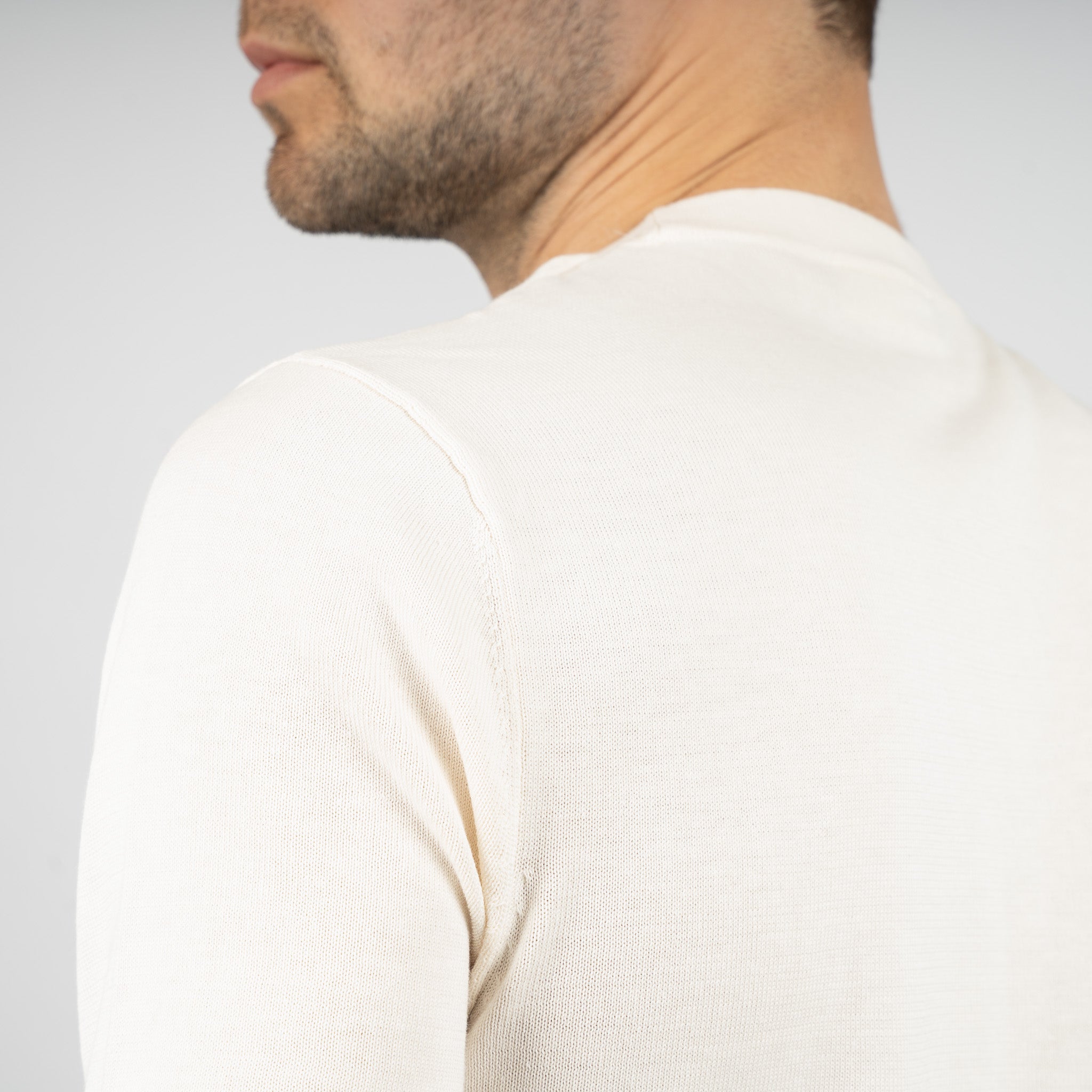 SEVEN DIALS Gebreid T-Shirt Creme | Faun