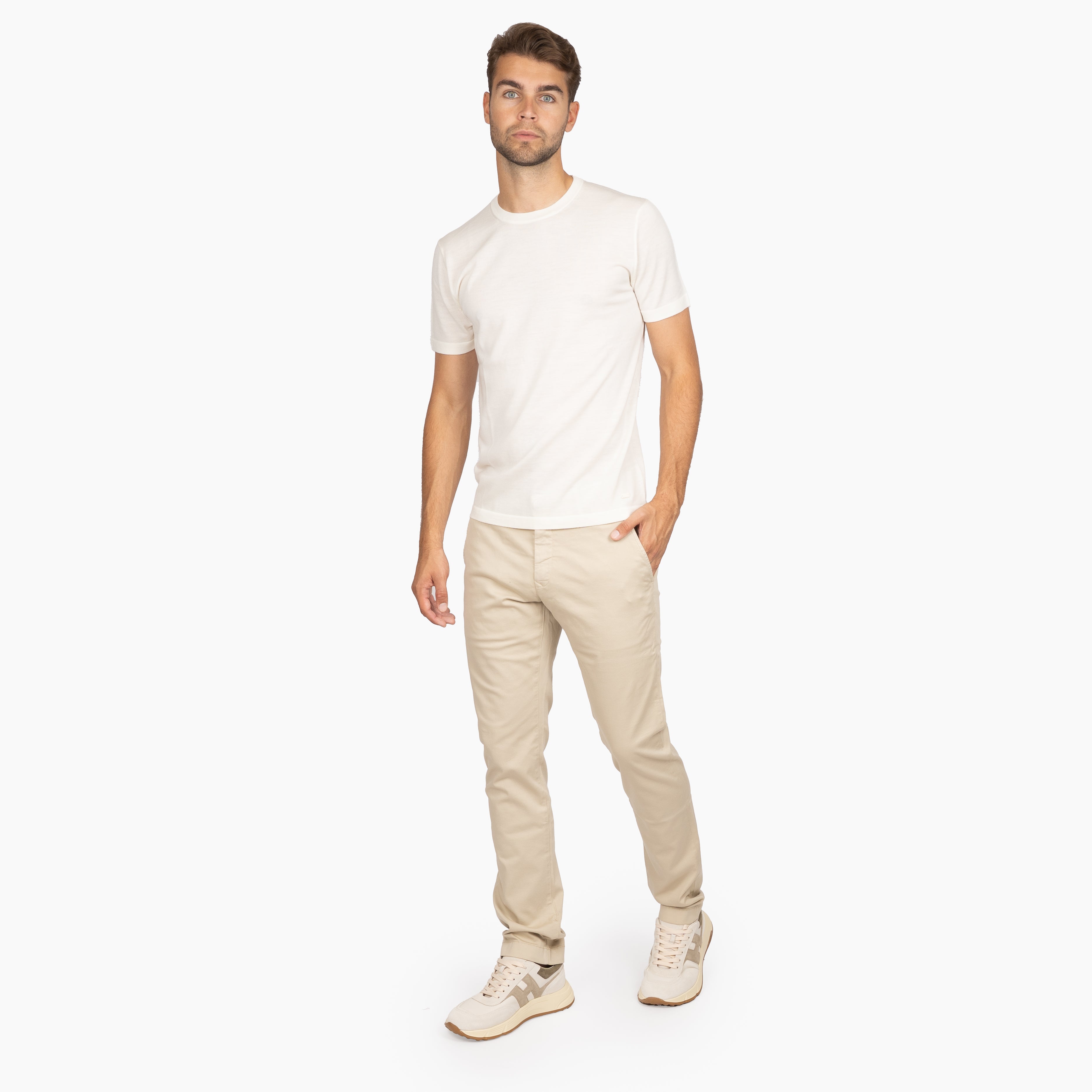 SEVEN DIALS Gebreid T-Shirt Off-White | Bain