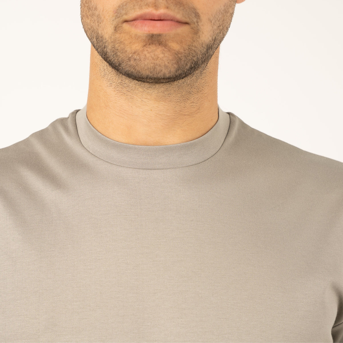 Valenza T-Shirt Graniet Grijs | Interlock Supima Cotton