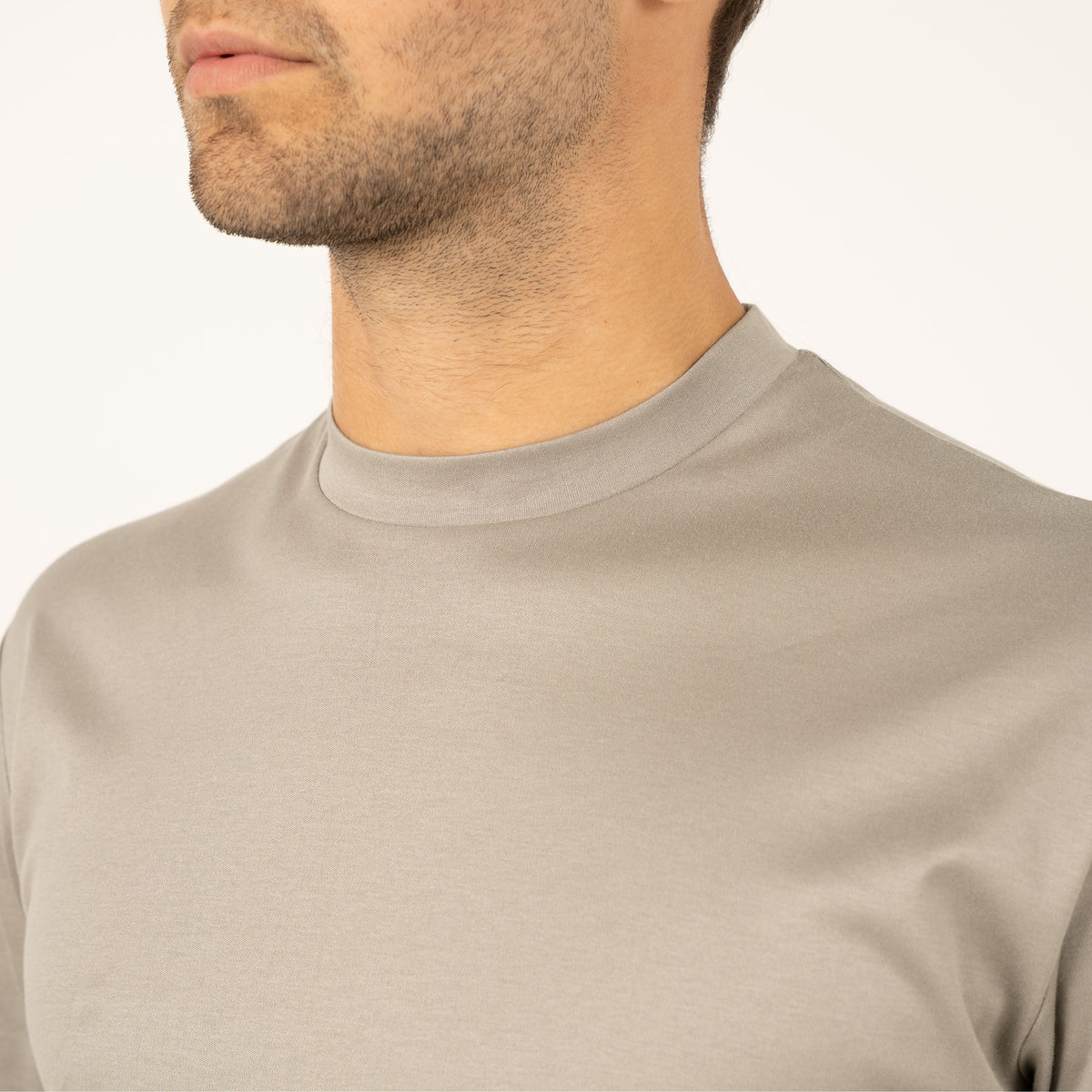 Valenza T-Shirt Graniet Grijs | Interlock Supima Cotton