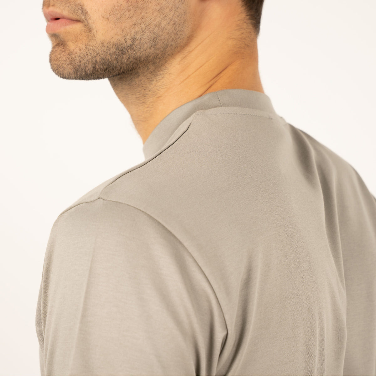 Valenza T-Shirt Graniet Grijs | Interlock Supima Cotton