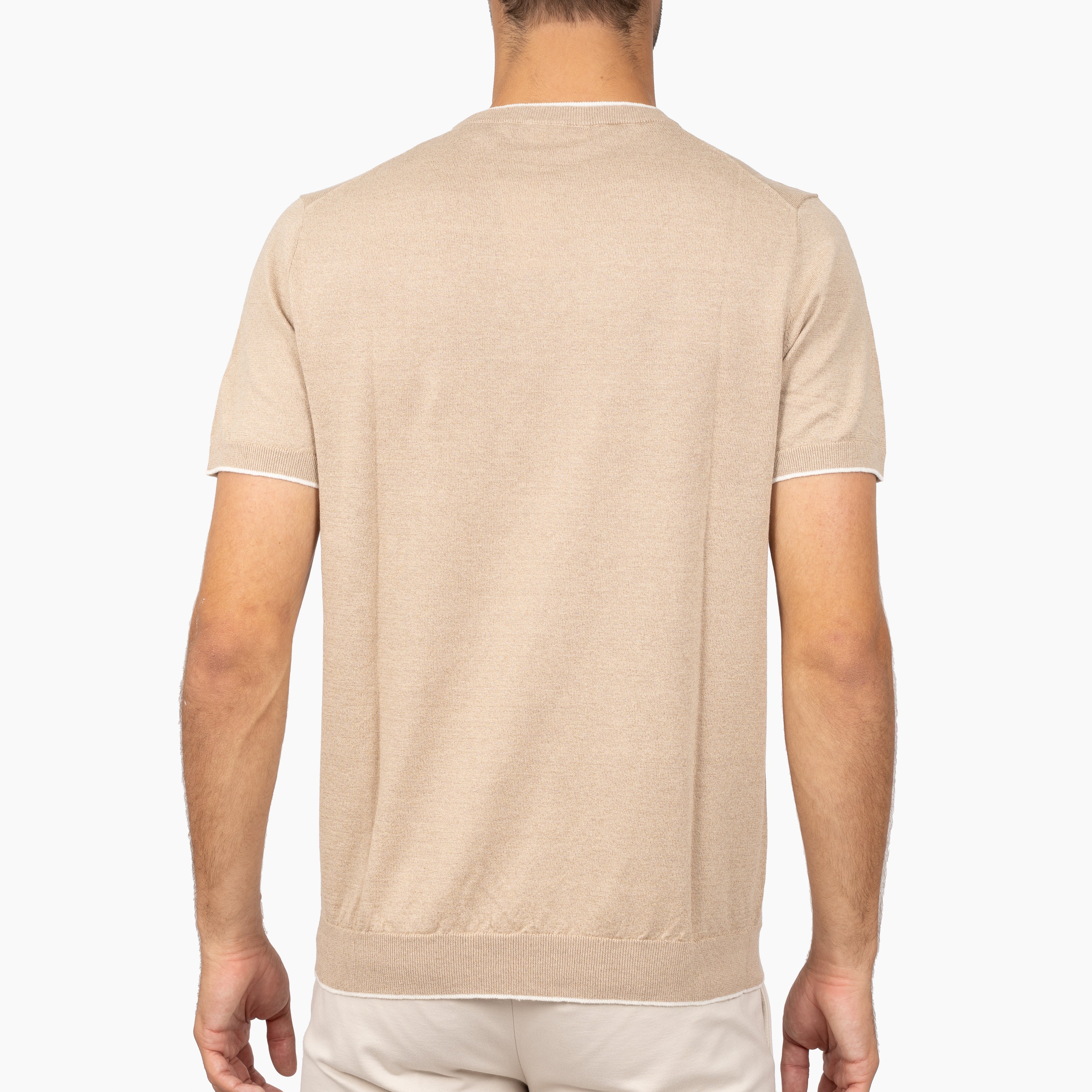 SEVEN DIALS Gebreid T-Shirt Zand | Bennet