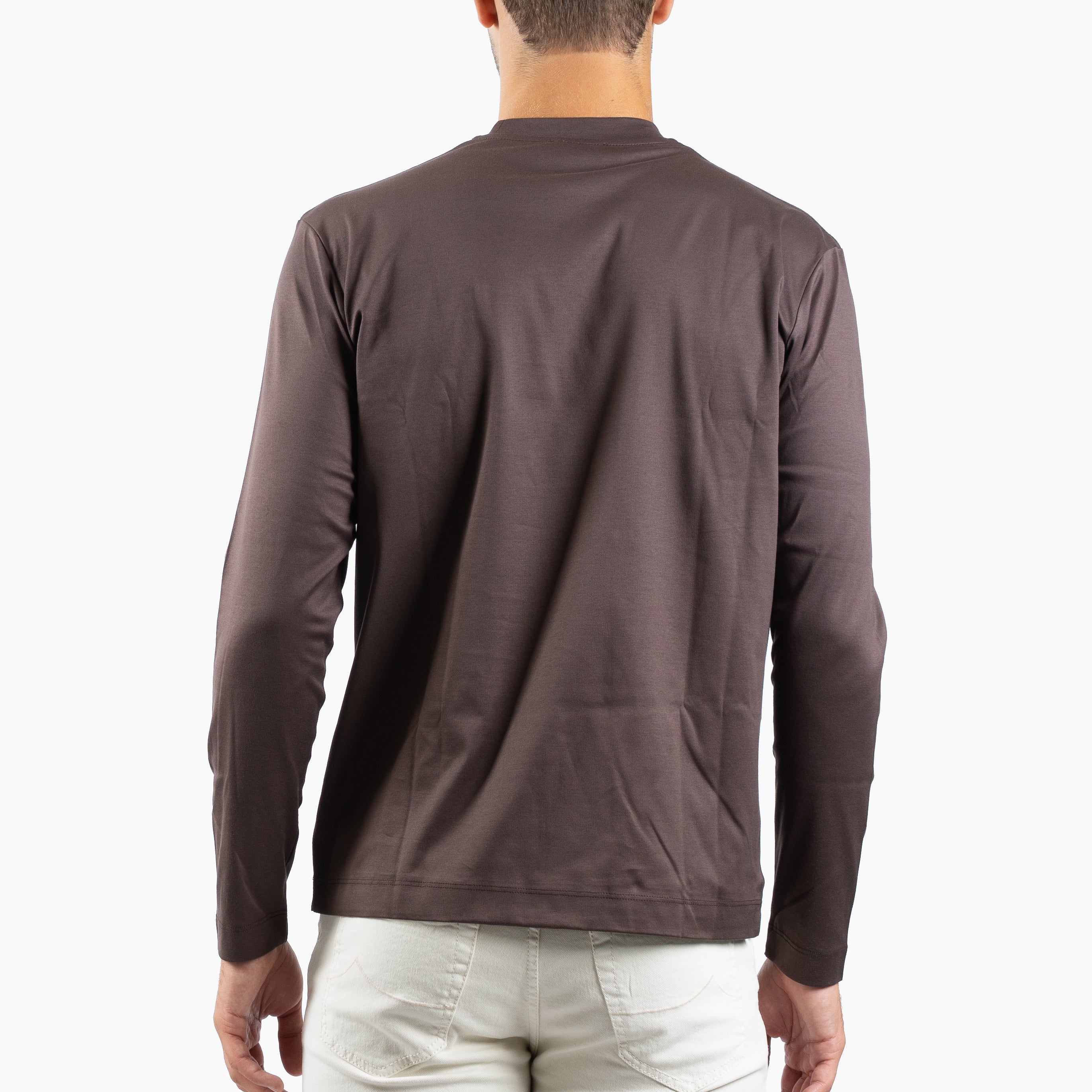 Valenza Longsleeve T-Shirt Bruin | Interlock Supima T-Shirt L/S